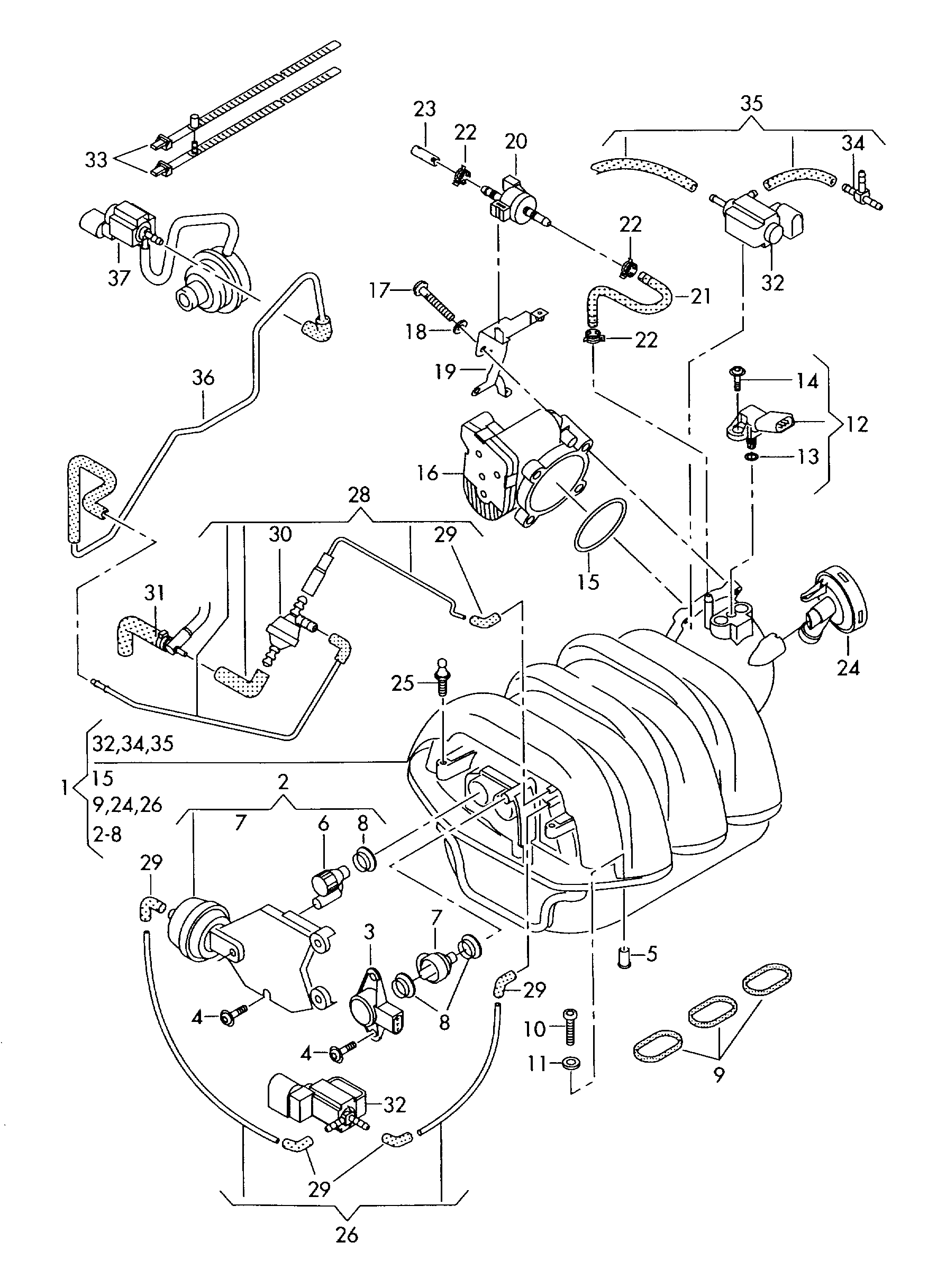 intake system; vacuum system - Audi A6/Avant(A6)  
