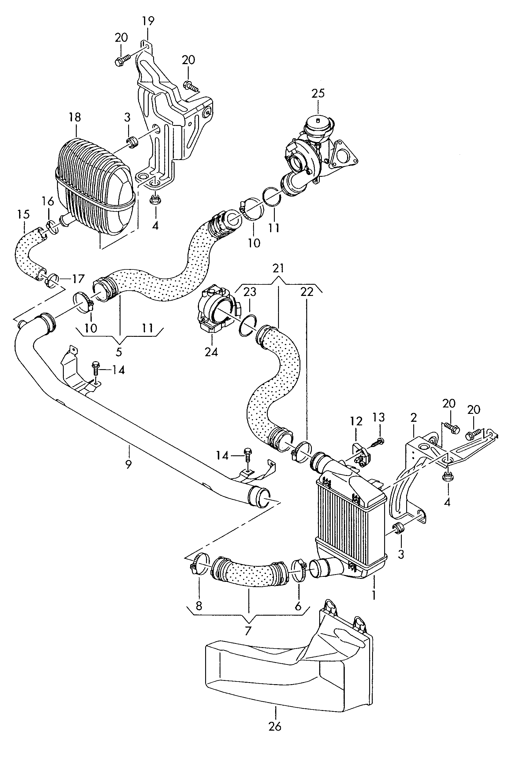 charge air cooler - Audi A6/Avant(A6)  