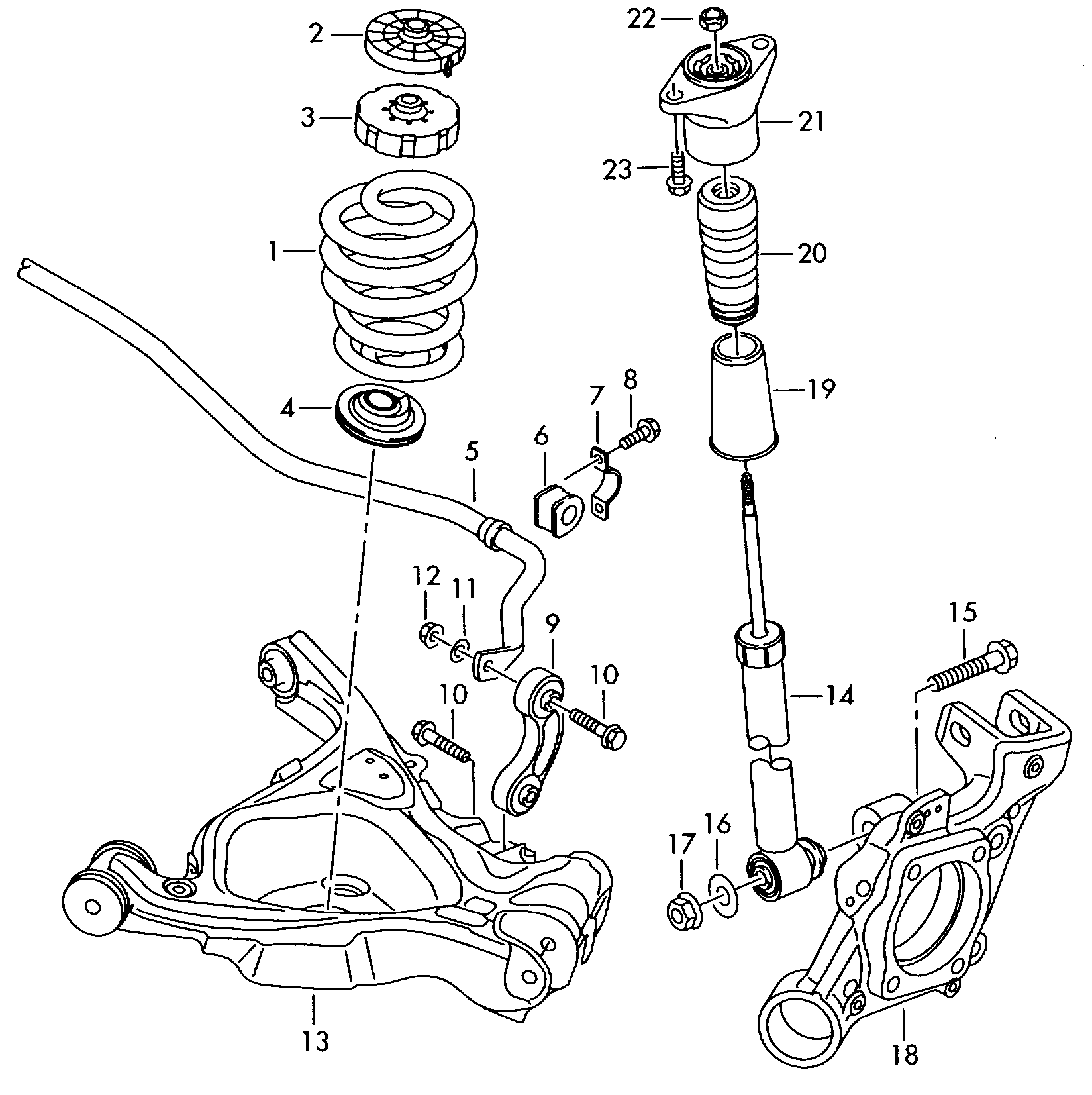 anti-roll bar; shock absorbers - Audi A6/Avant(A6)  