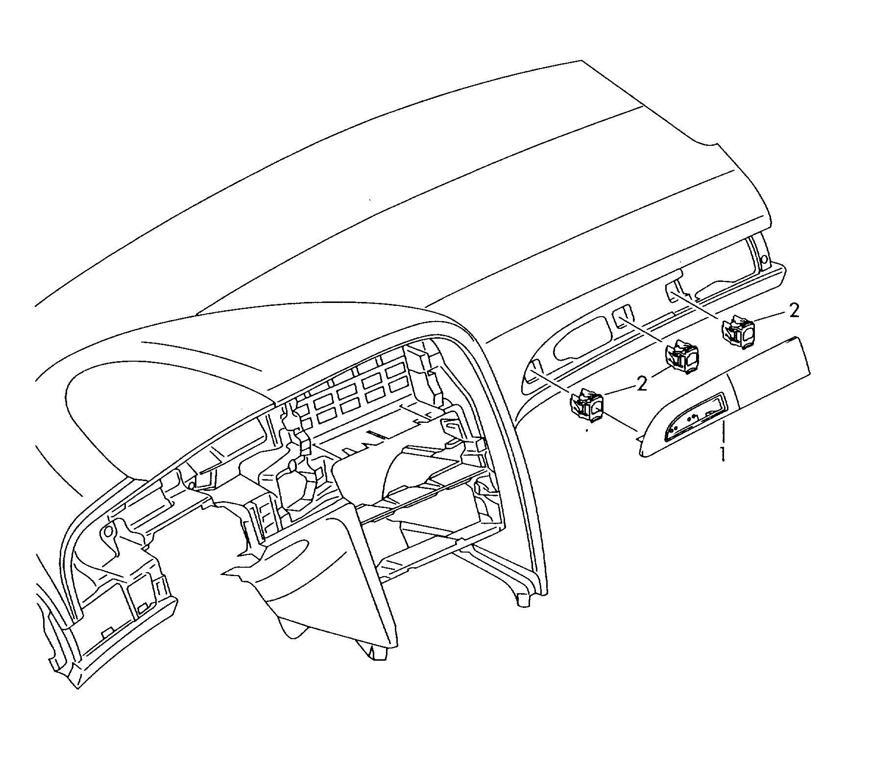 Schalttafelblende - Audi A6/S6/Avant quattro(A6Q)  