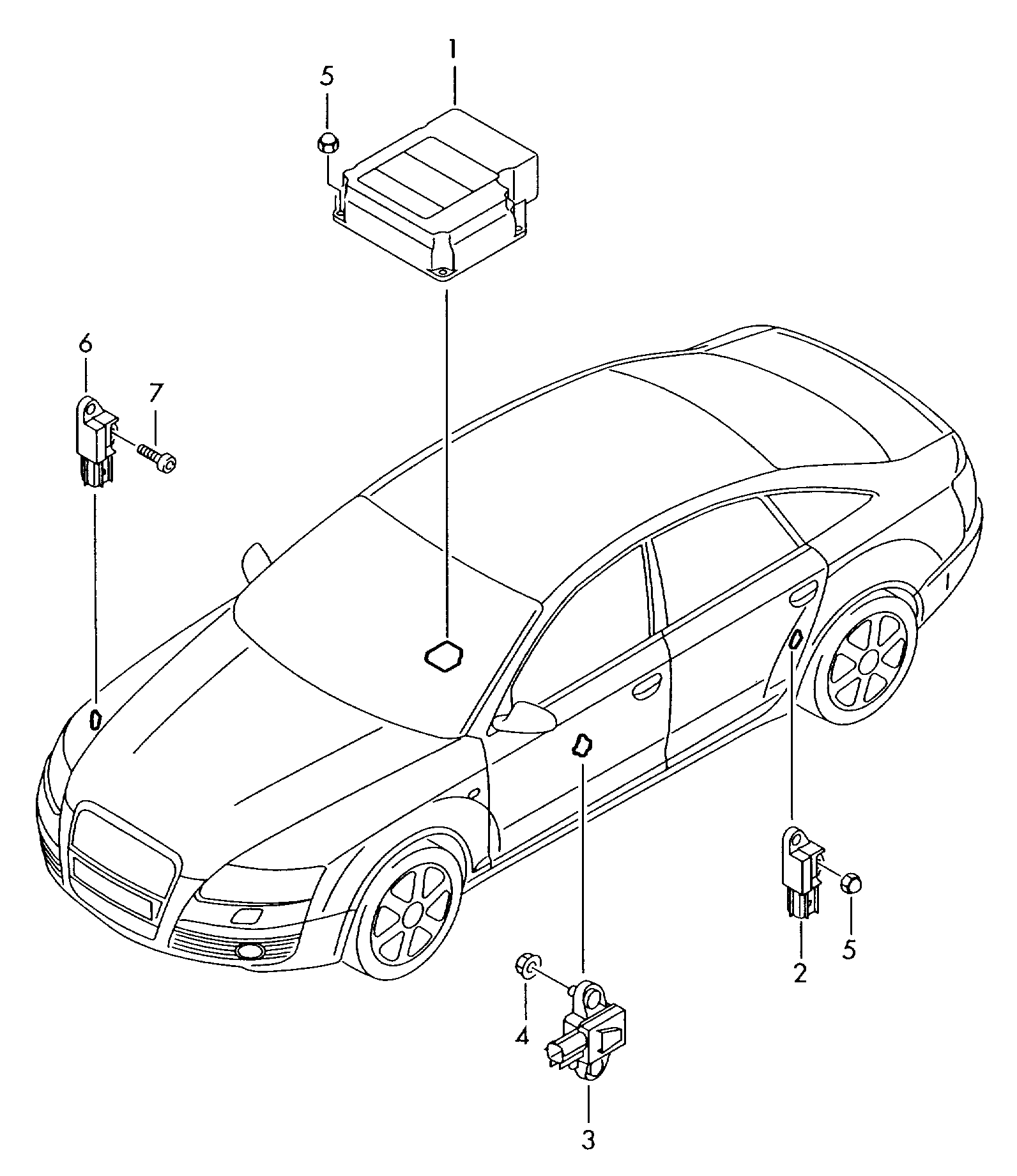 electrical parts for airbag - Audi A6/S6/Avant quattro(A6Q)  