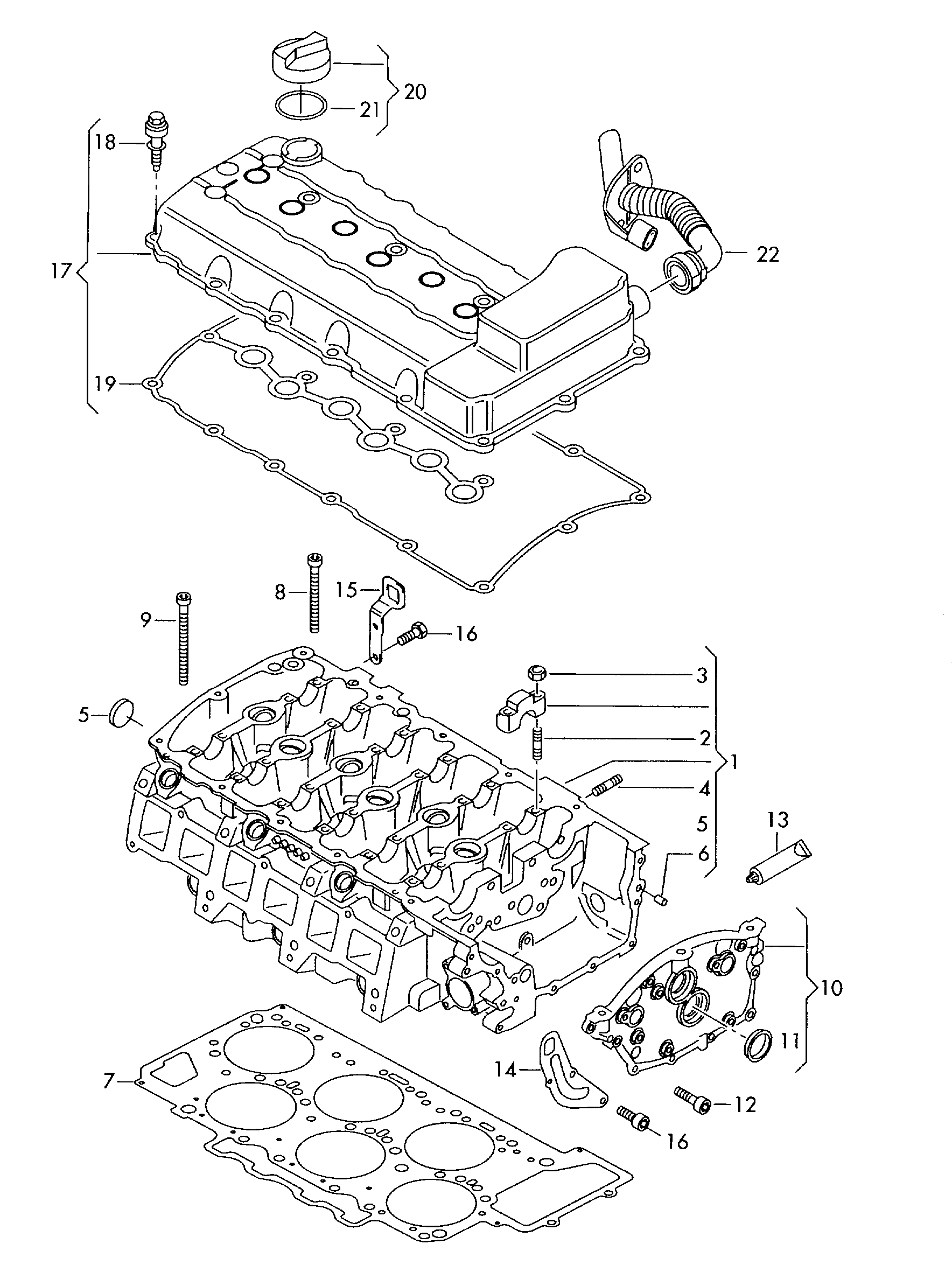 cilinderkop; klepdeksel - Passat/4Motion/Santana(PA)  