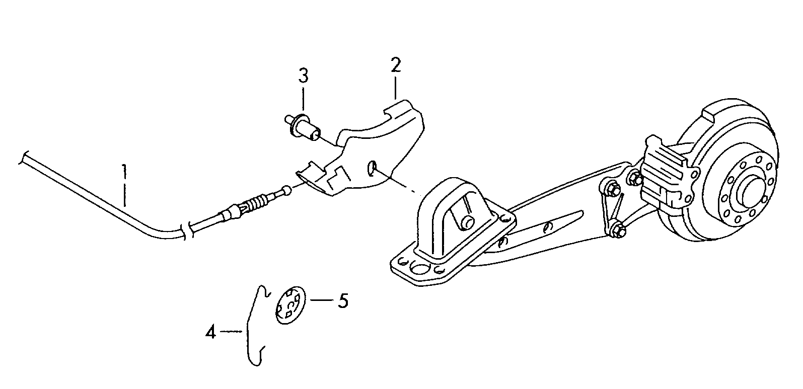 brake cable - Golf/Variant/4Motion(GOLF)  