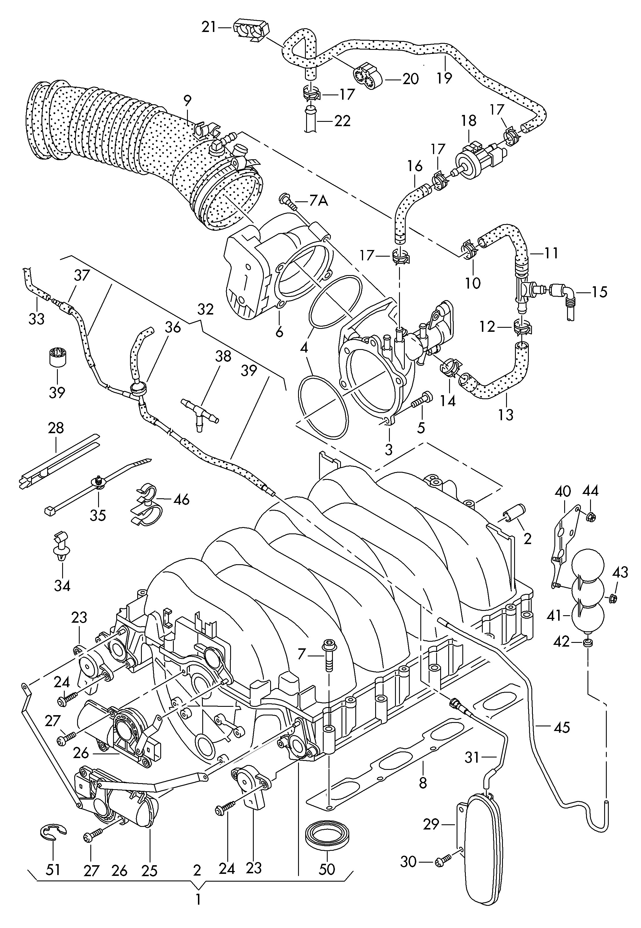 intake system; suction jet pump; vacuum system - Audi A6/Avant(A6)  