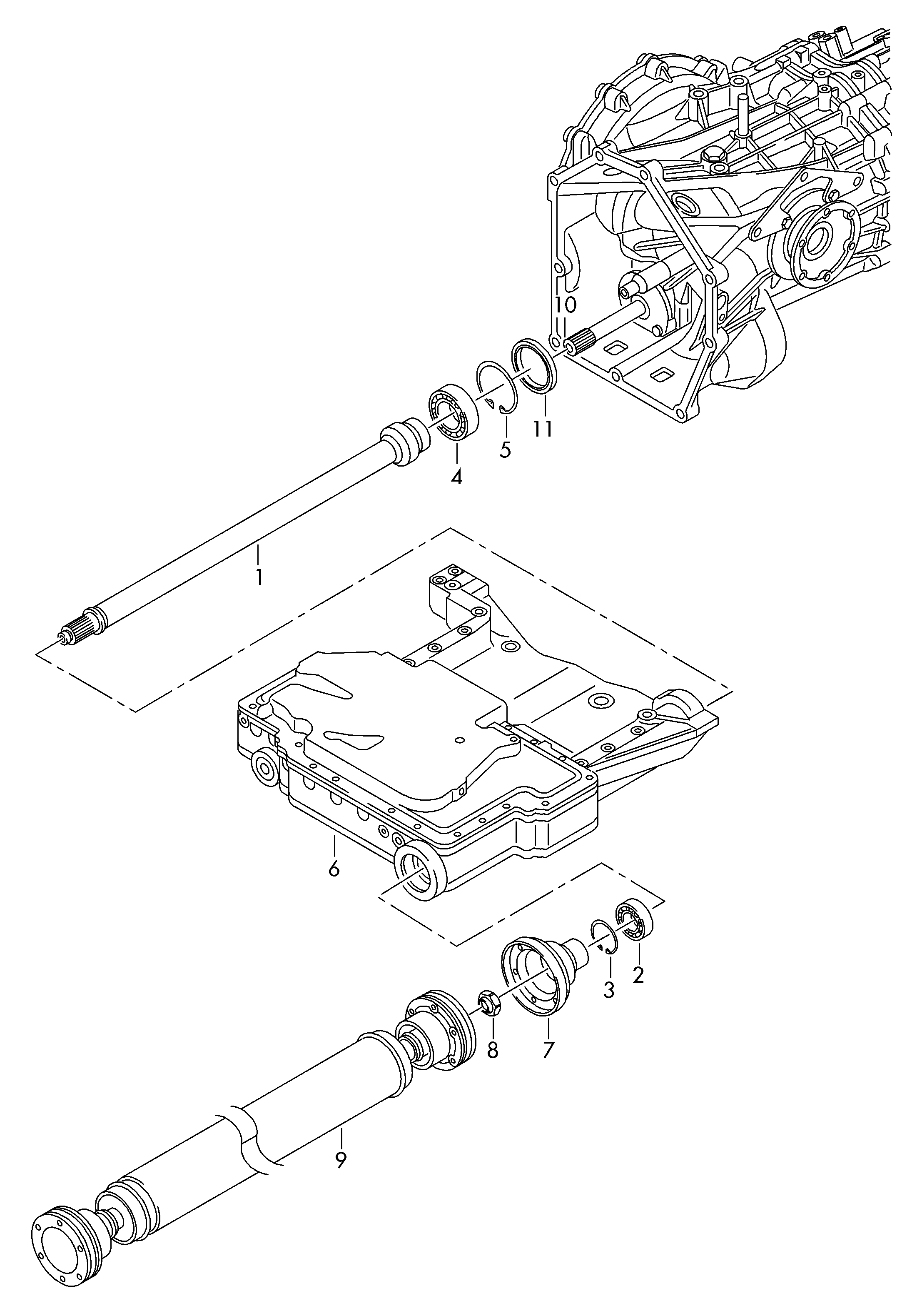 arbre primaire; arbre a cardans; p. boite mecaniqu... - Audi R8(R8)  