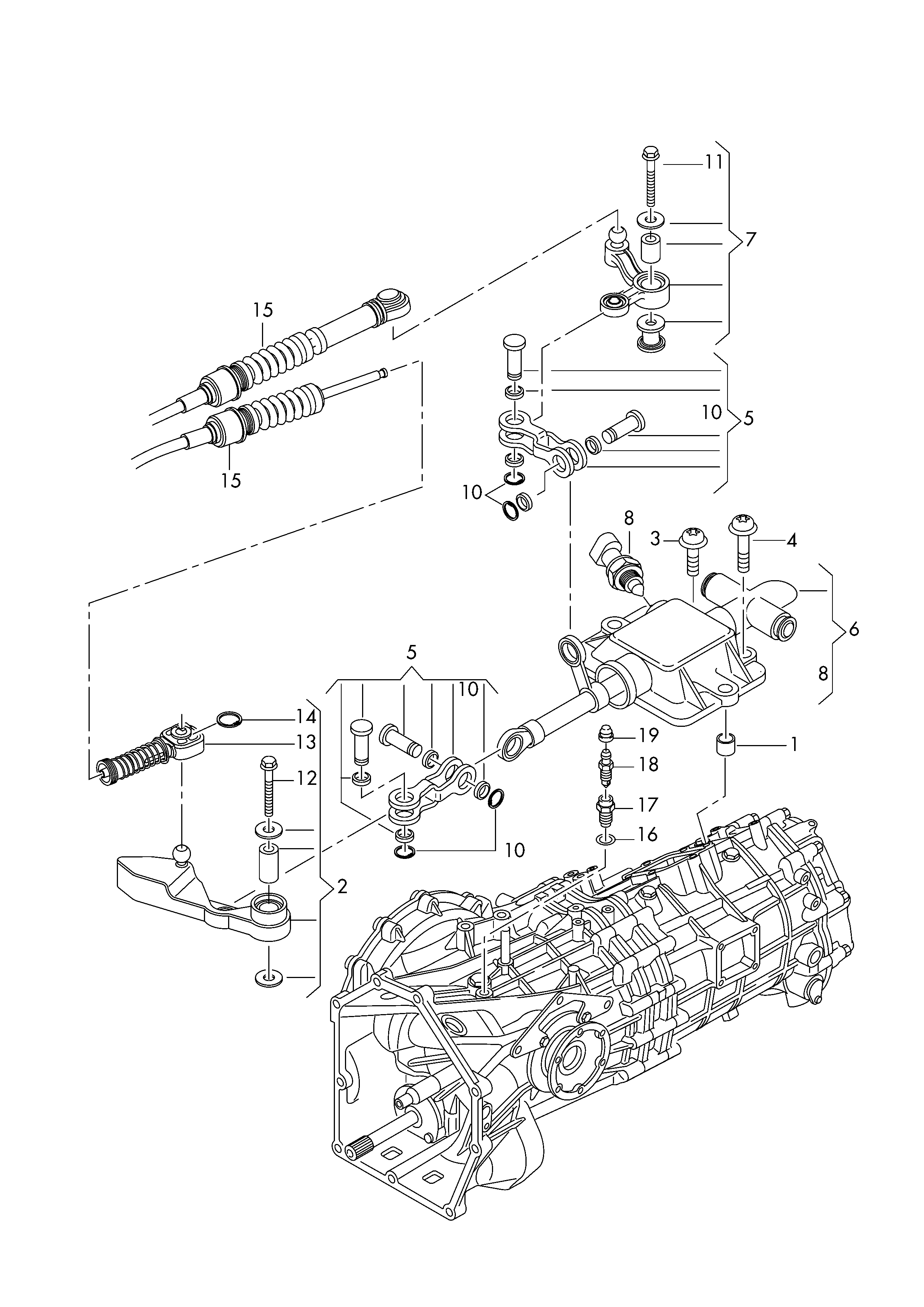 スイッチユニット; 6速マニュアルGEARBOX用; 4輪駆動用 - Audi R8(R8)  