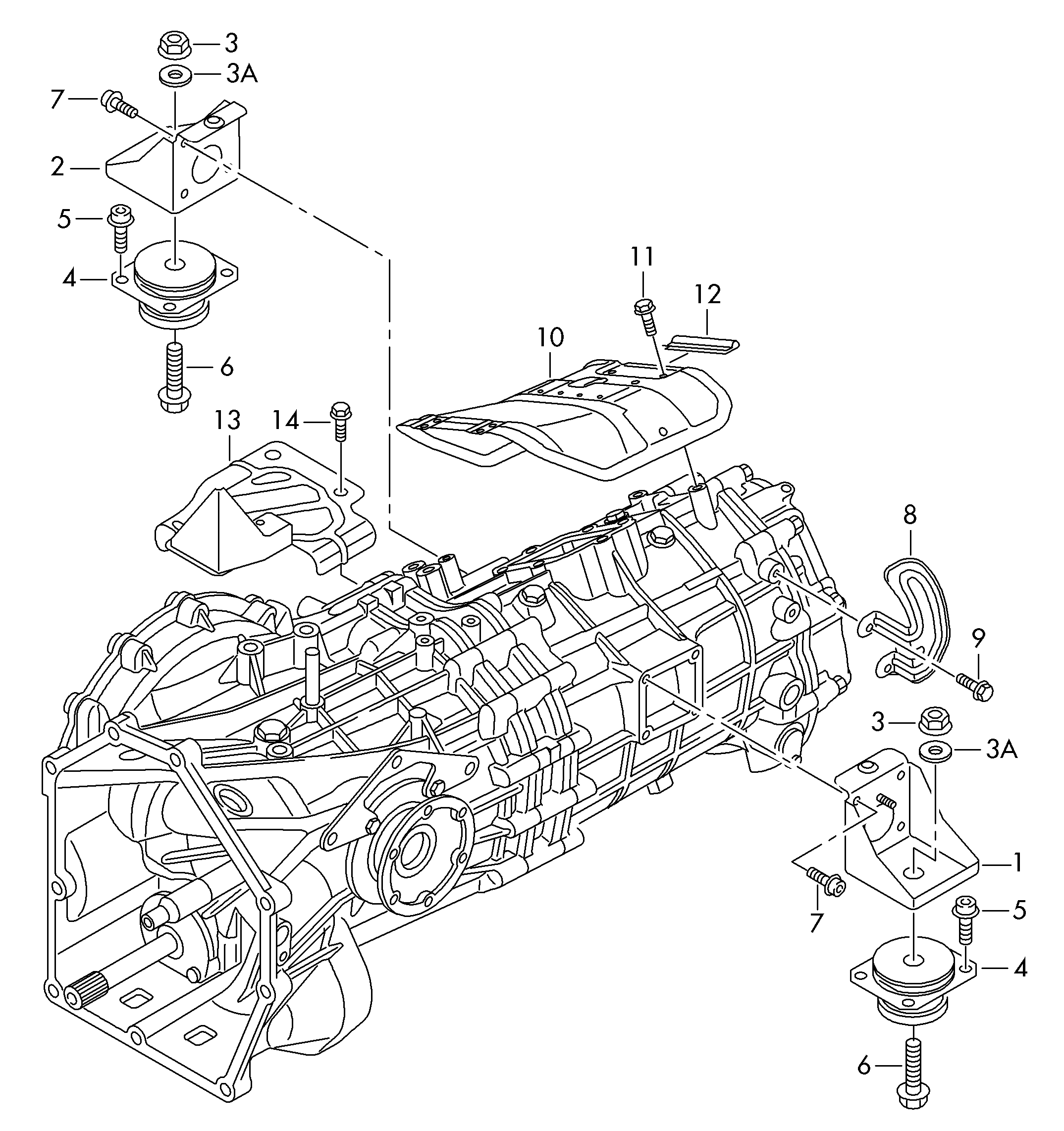 Befestigungsteile f. Getriebe; Automatisiertes Sch... - Audi R8(R8)  