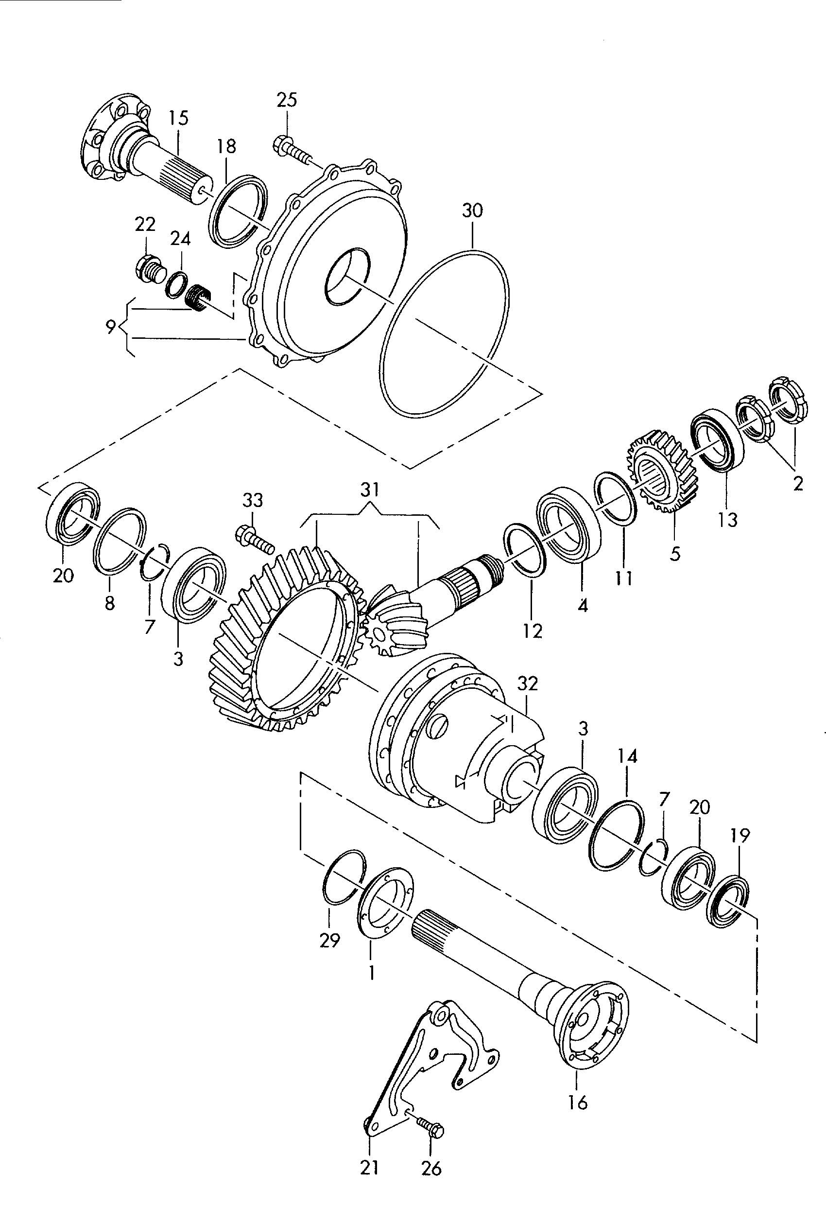 Ausgleichsgetriebe; Triebsatz; 6-Gang-Schaltgetrie... - Audi R8(R8)  