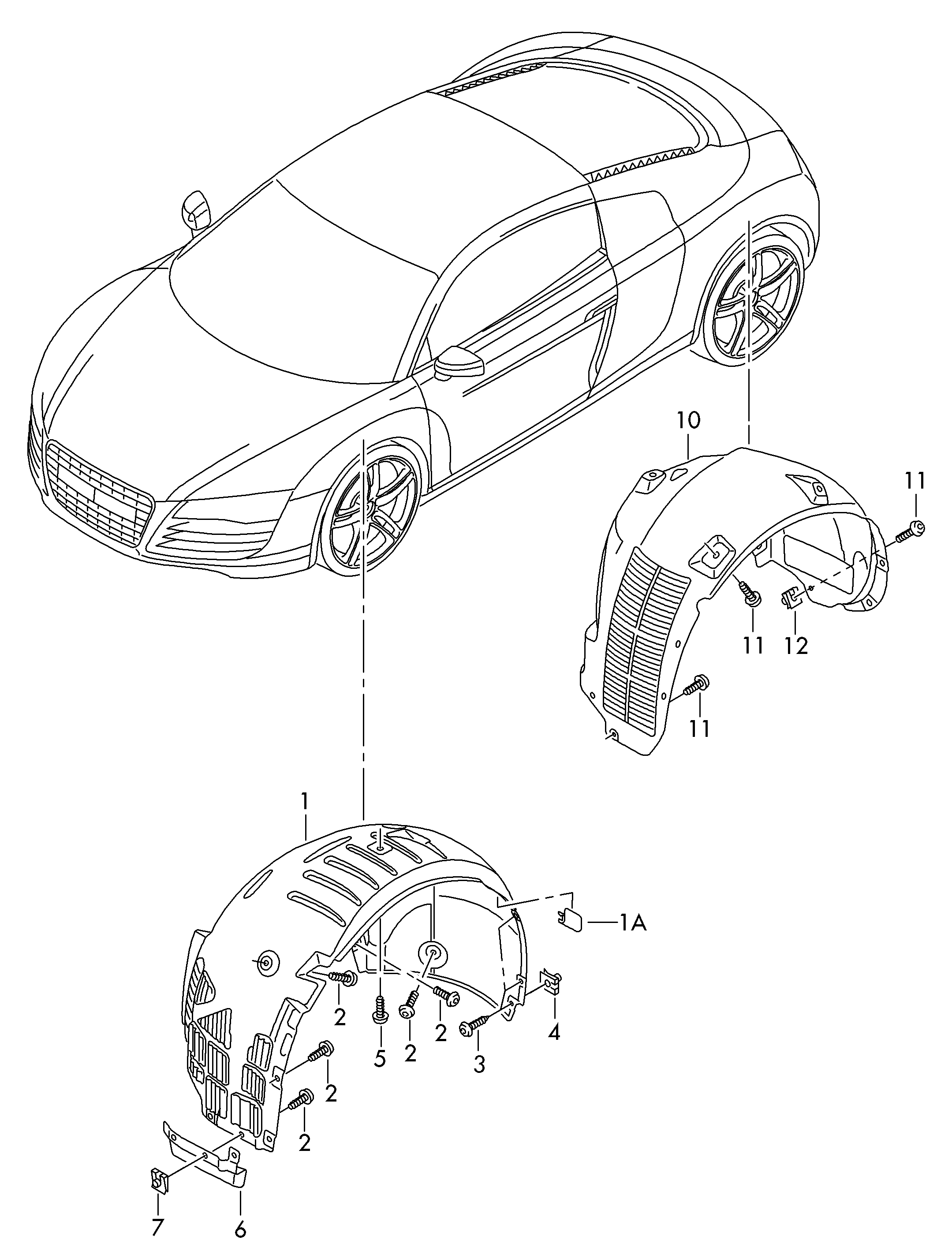 wheel housing liner - Audi R8(R8)  