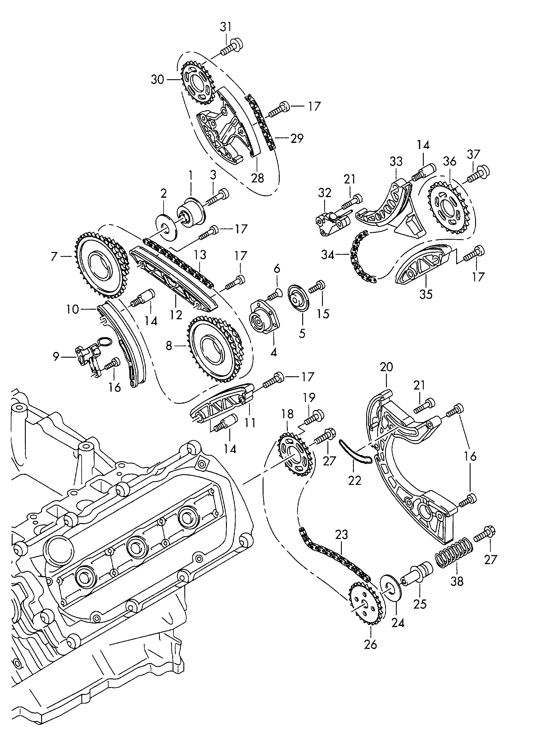 chaine de distribution; glissiere - Audi A6/Avant(A6)  