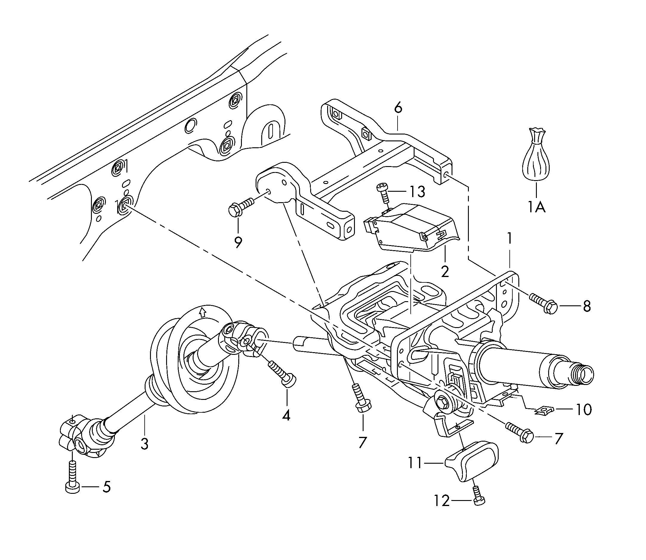 steering column - Audi A4/Avant(A4)  