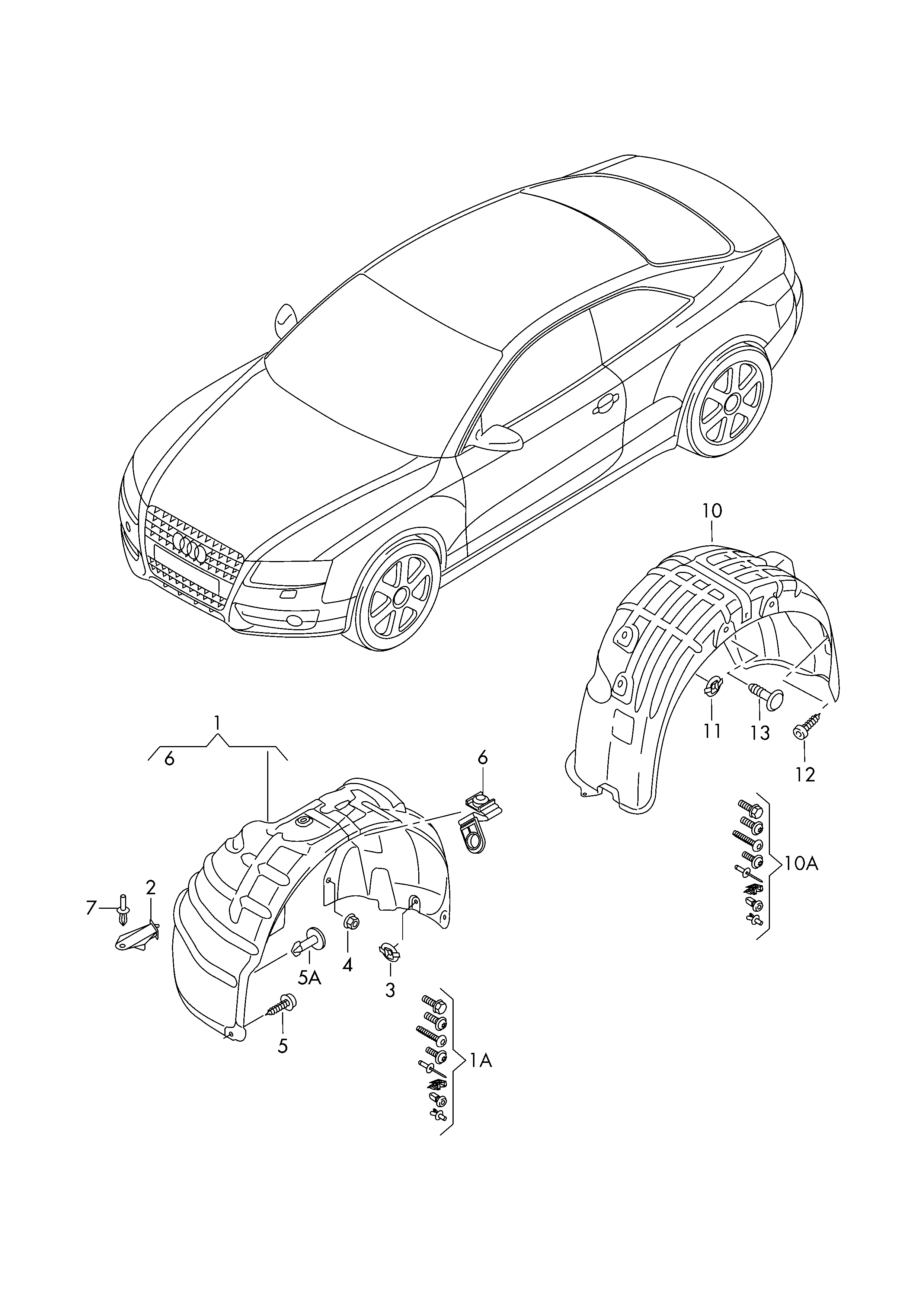 wheel housing liner - Audi A5/S5 Coupe/Sportback(A5CO)  