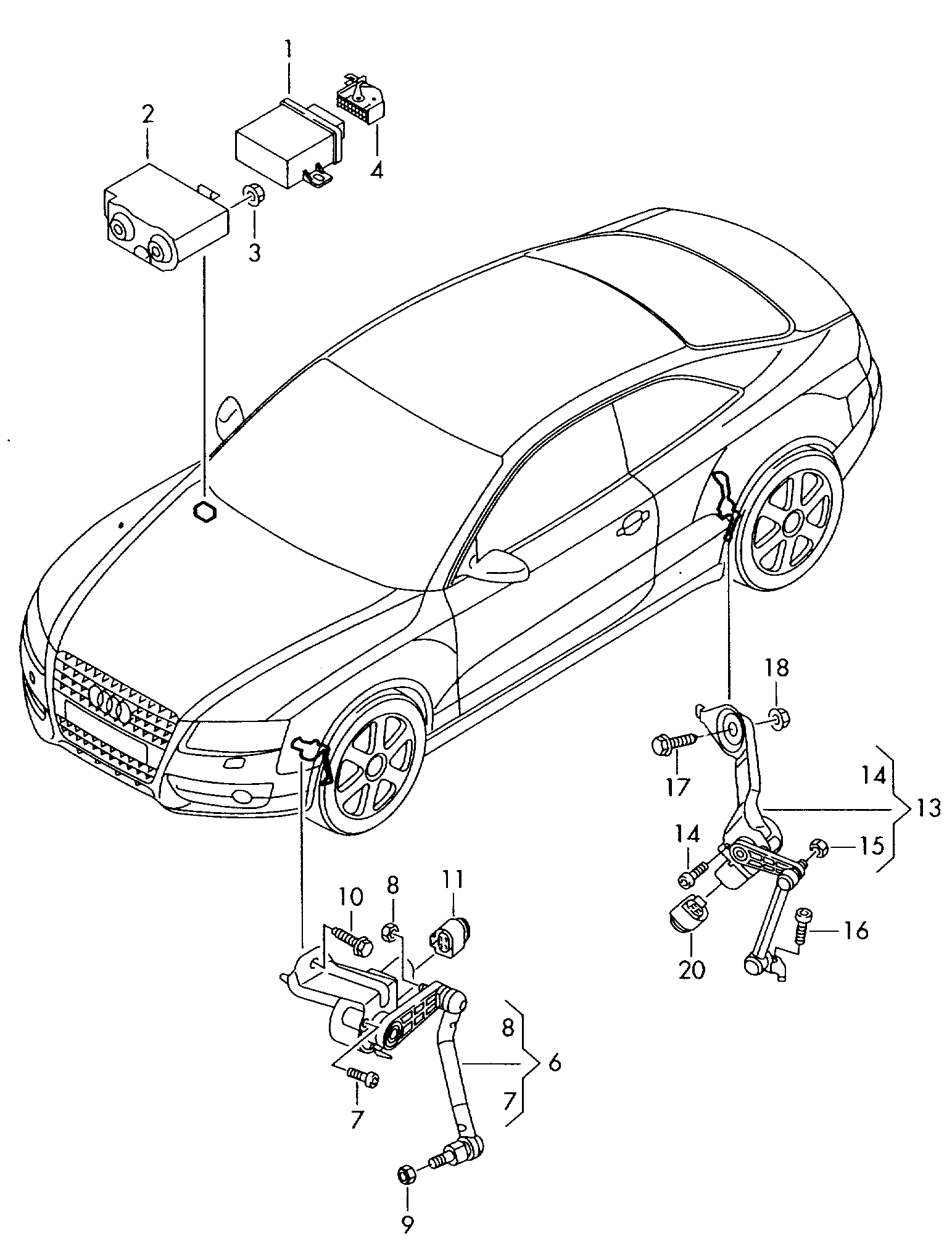 sensore per regolazione
assetto fari - Audi Q5(AQ5)  