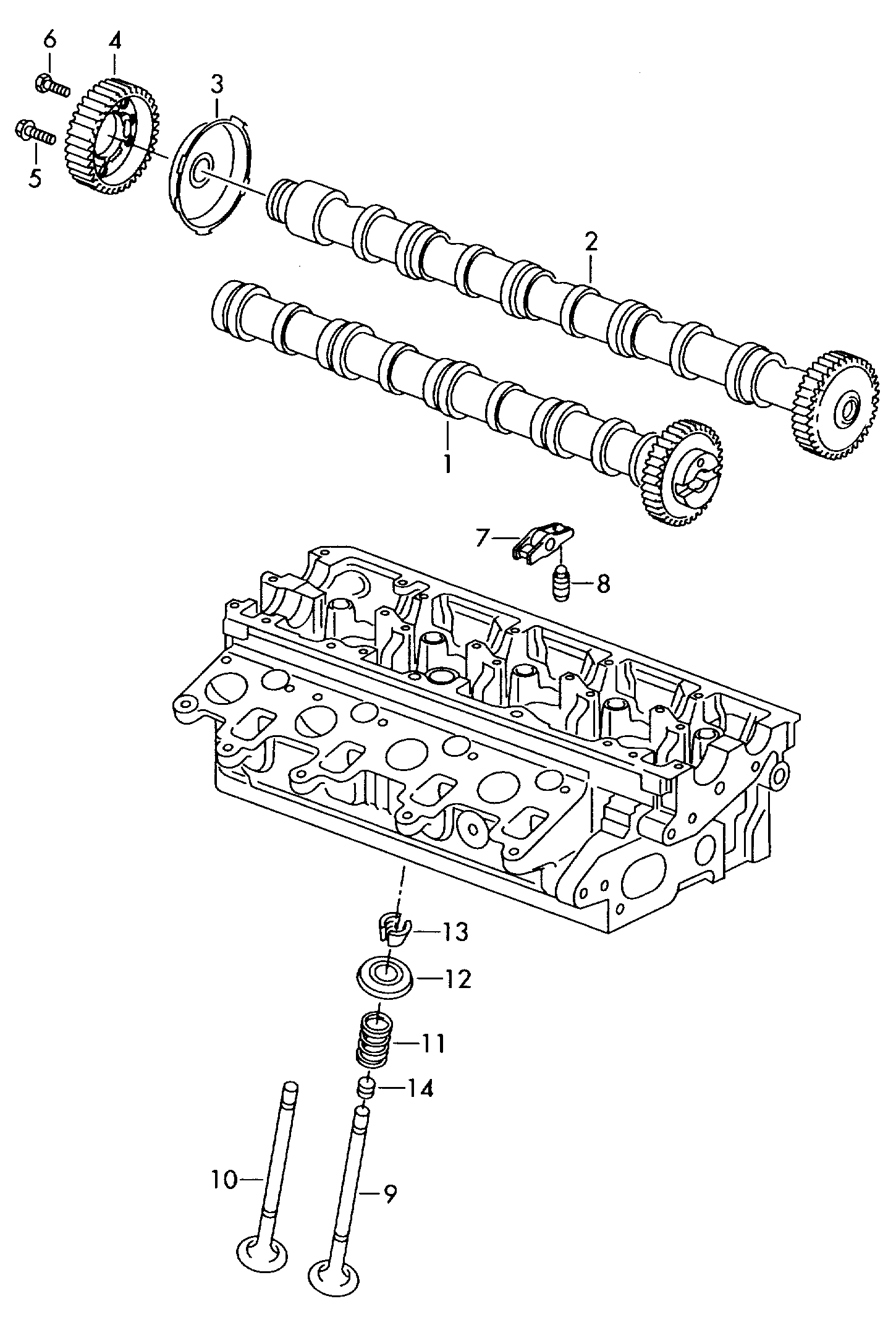 camshaft, valves - Golf/Variant/4Motion(GOLF)  