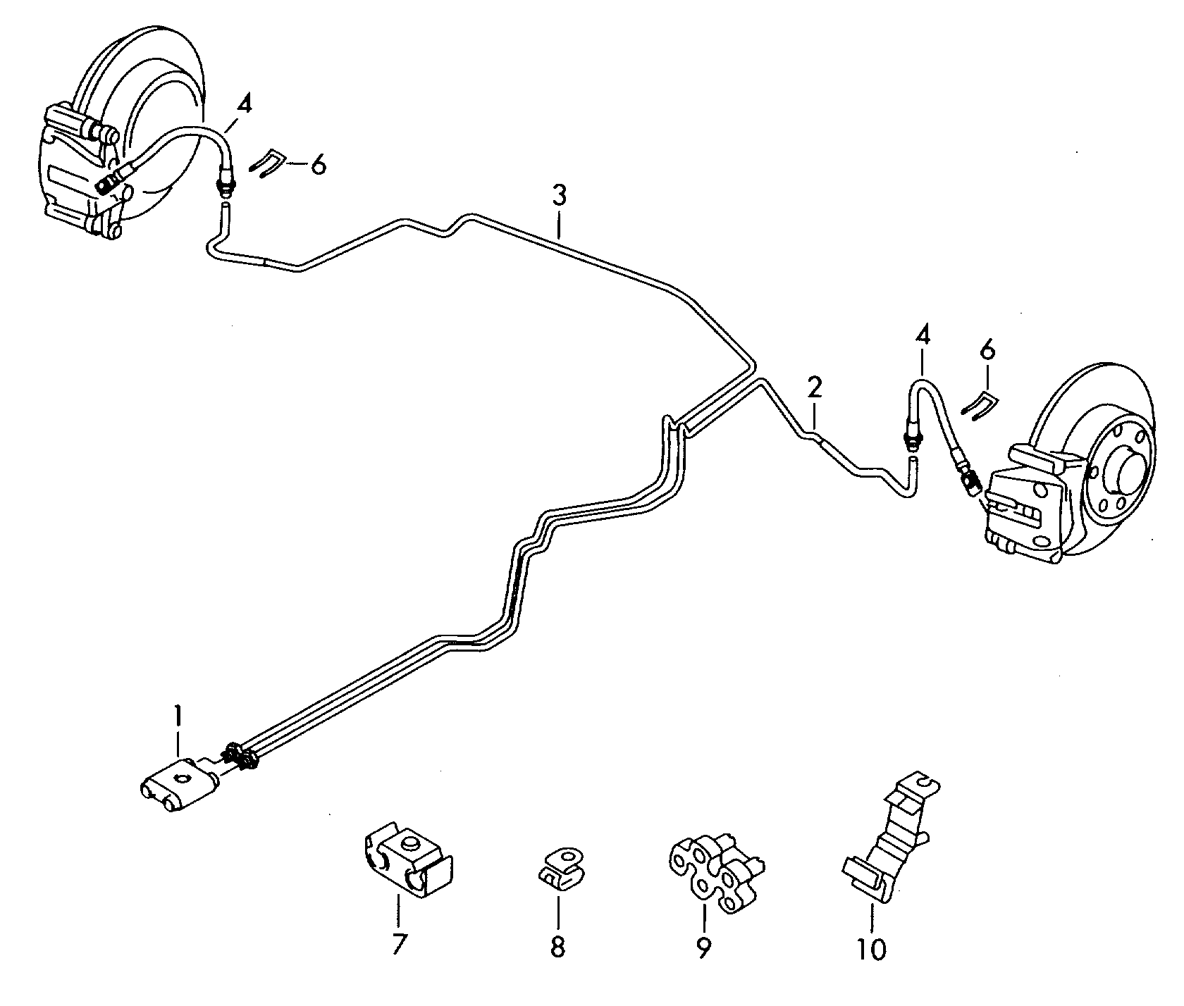 trubka brzdova; hadice brzdova - Tiguan(TIG)  