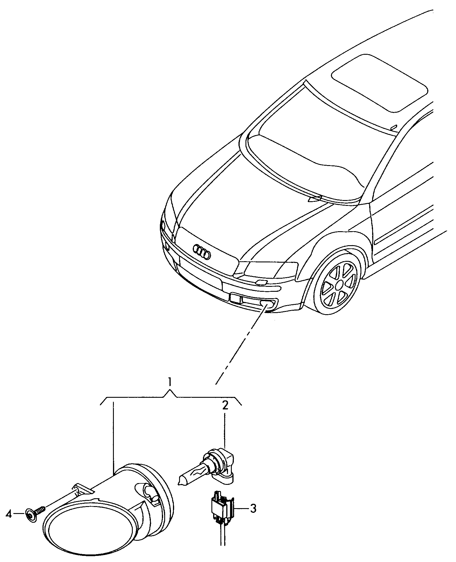 fendinebbia alogeno - Audi Q5(AQ5)  