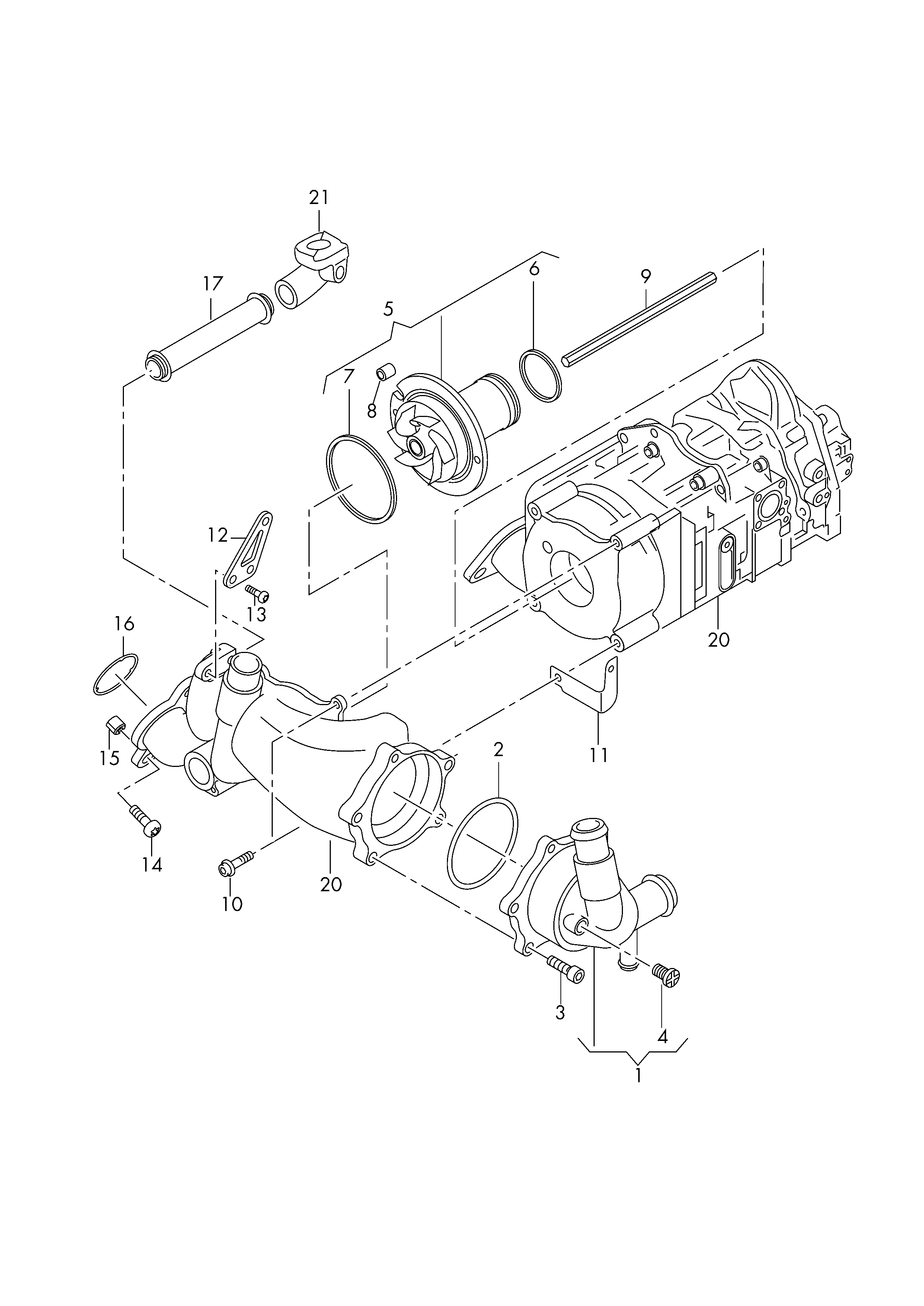 coolant pump - Audi R8(R8)  