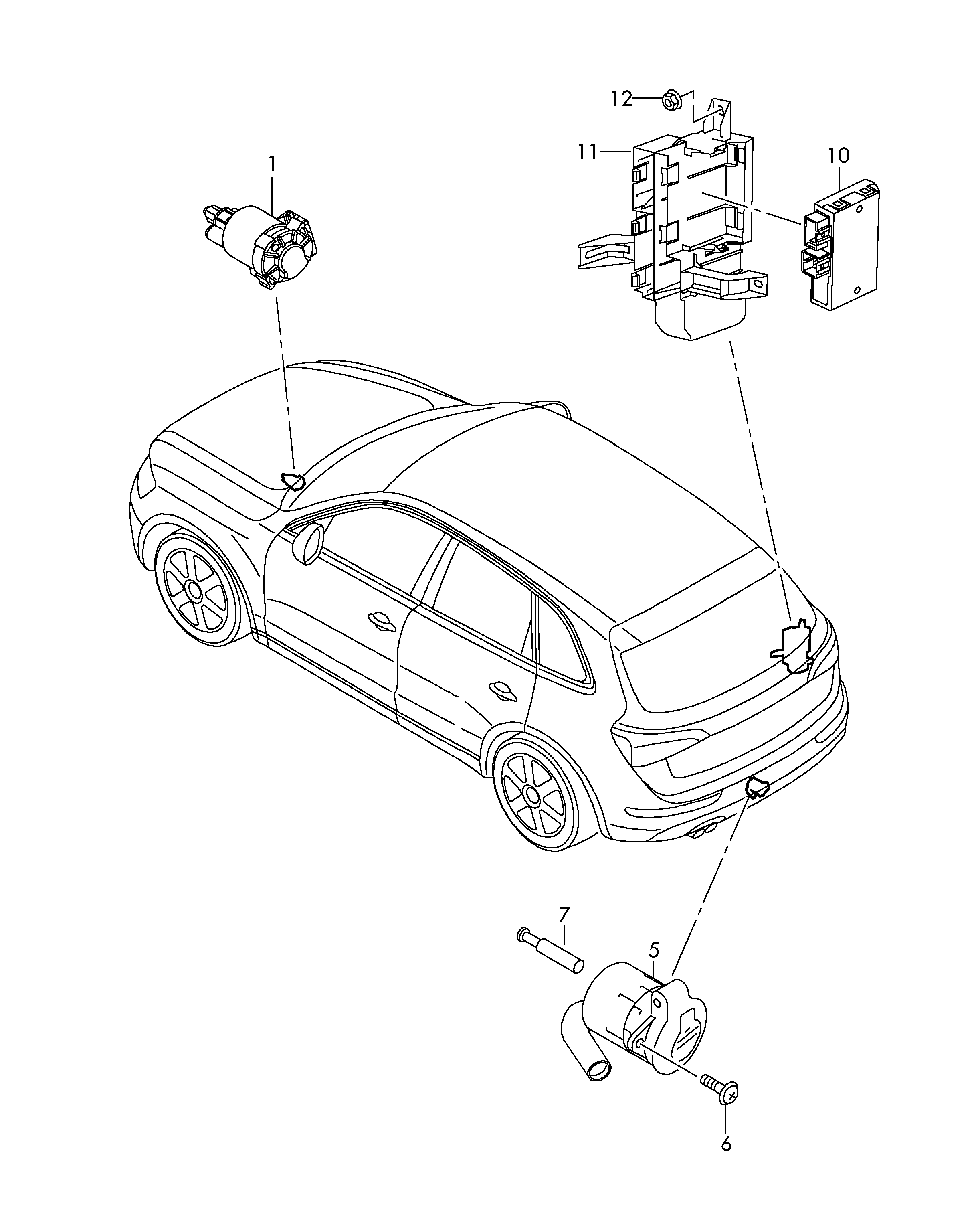 centralina per riconoscimento
rimorchio - Audi Q5(AQ5)  
