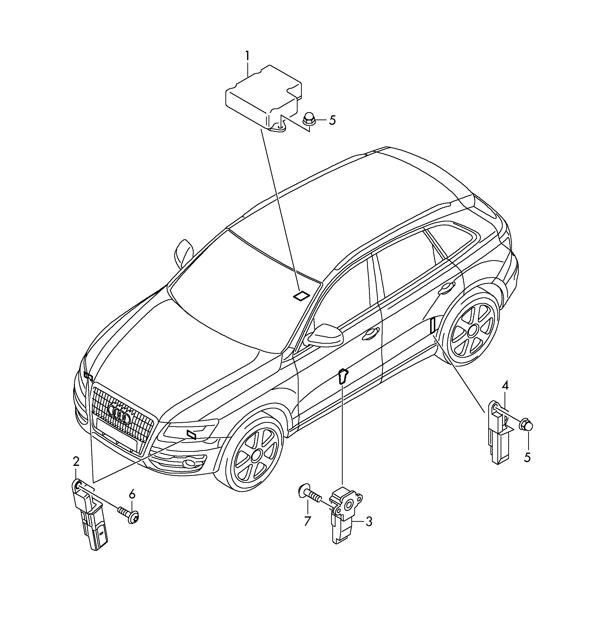parti elettriche per airbag - Audi Q5(AQ5)  