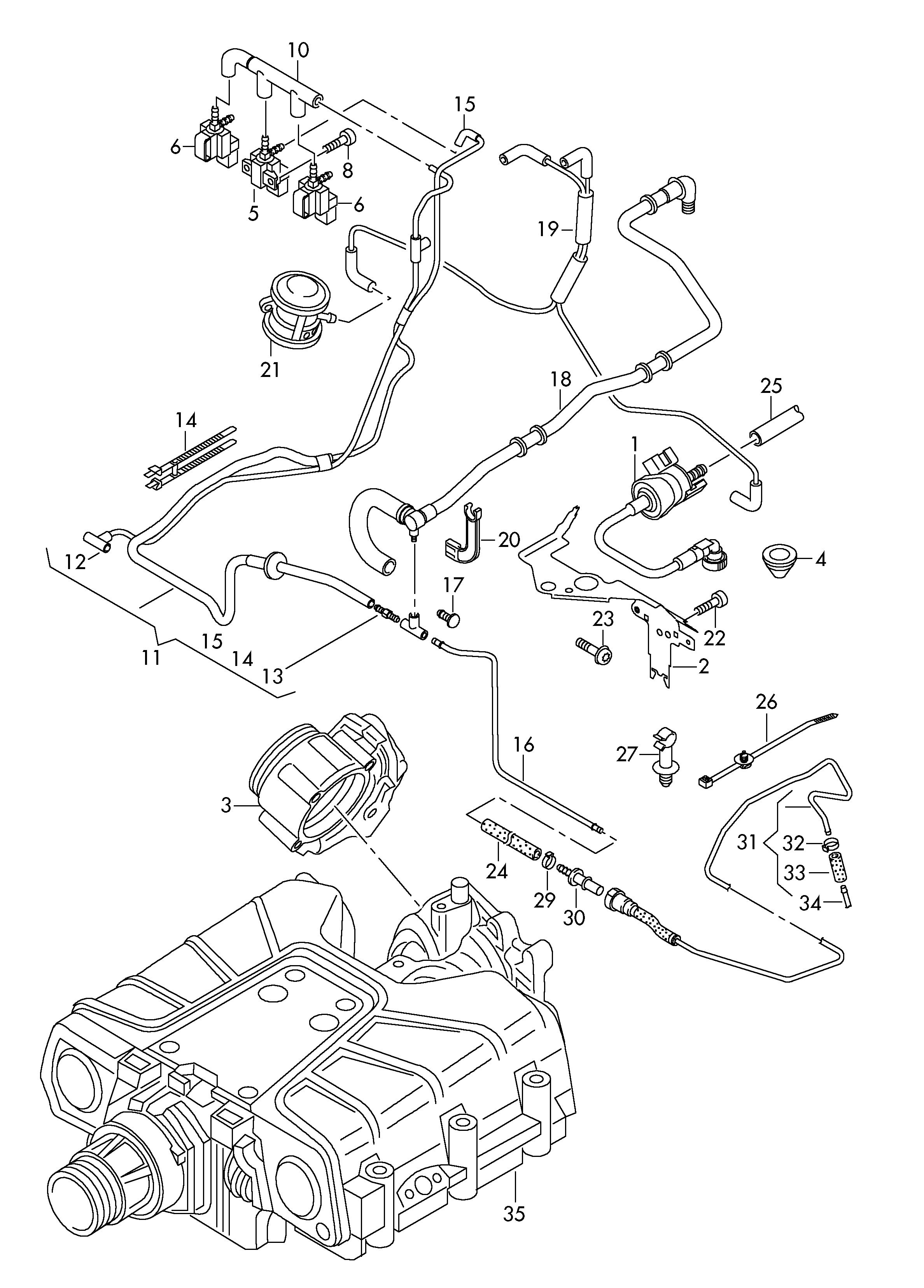 vacuum system - Audi A4/S4/Avant/quattro(A4Q)  