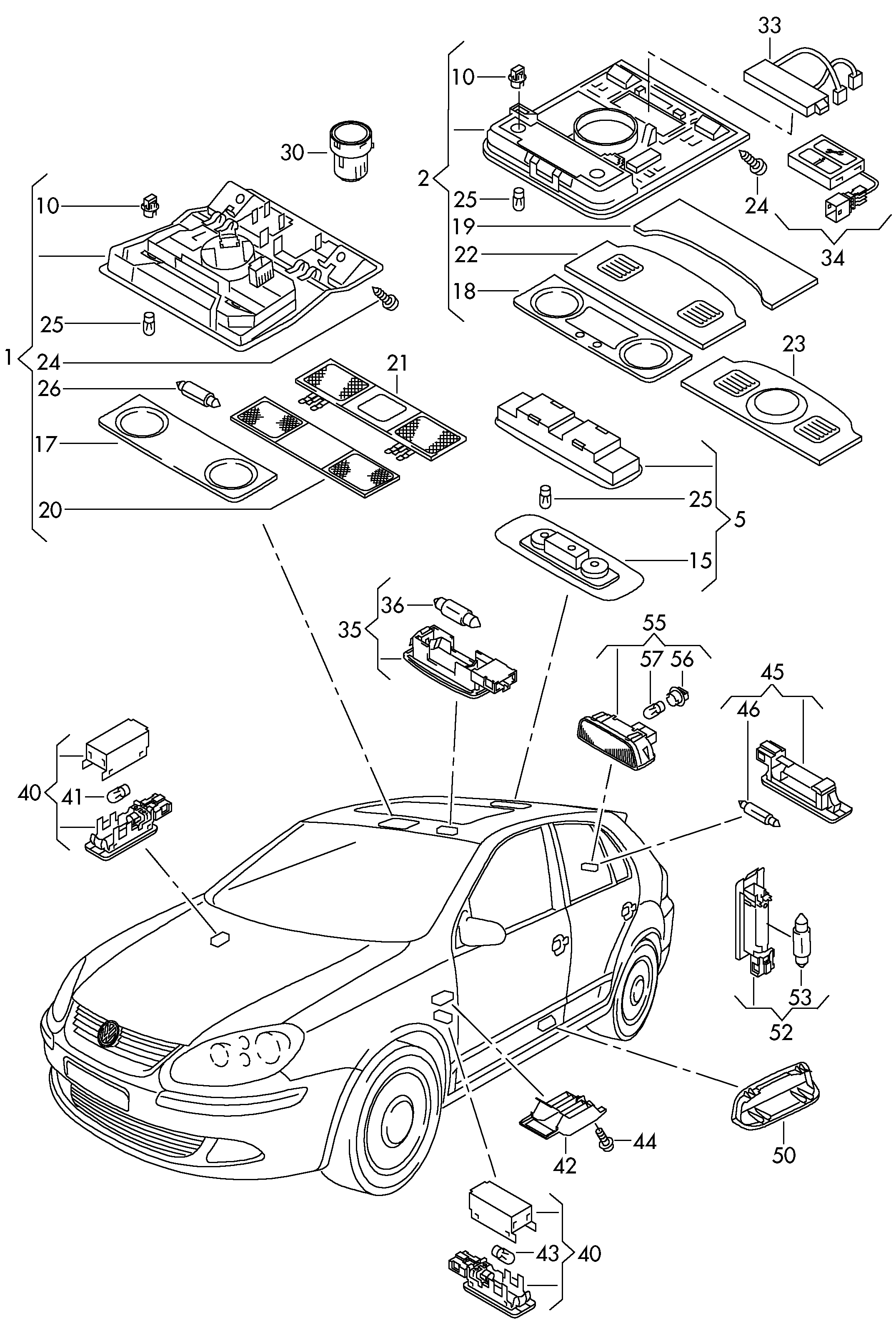 rear light reflector - Golf/Variant/4Motion(GOLF)  