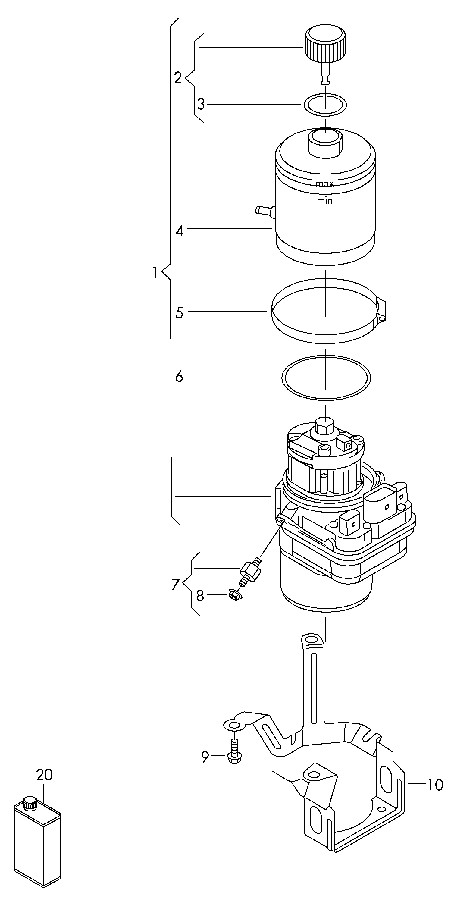 Hydraulikpumpe; Oelbehaelter - Polo(PO)  