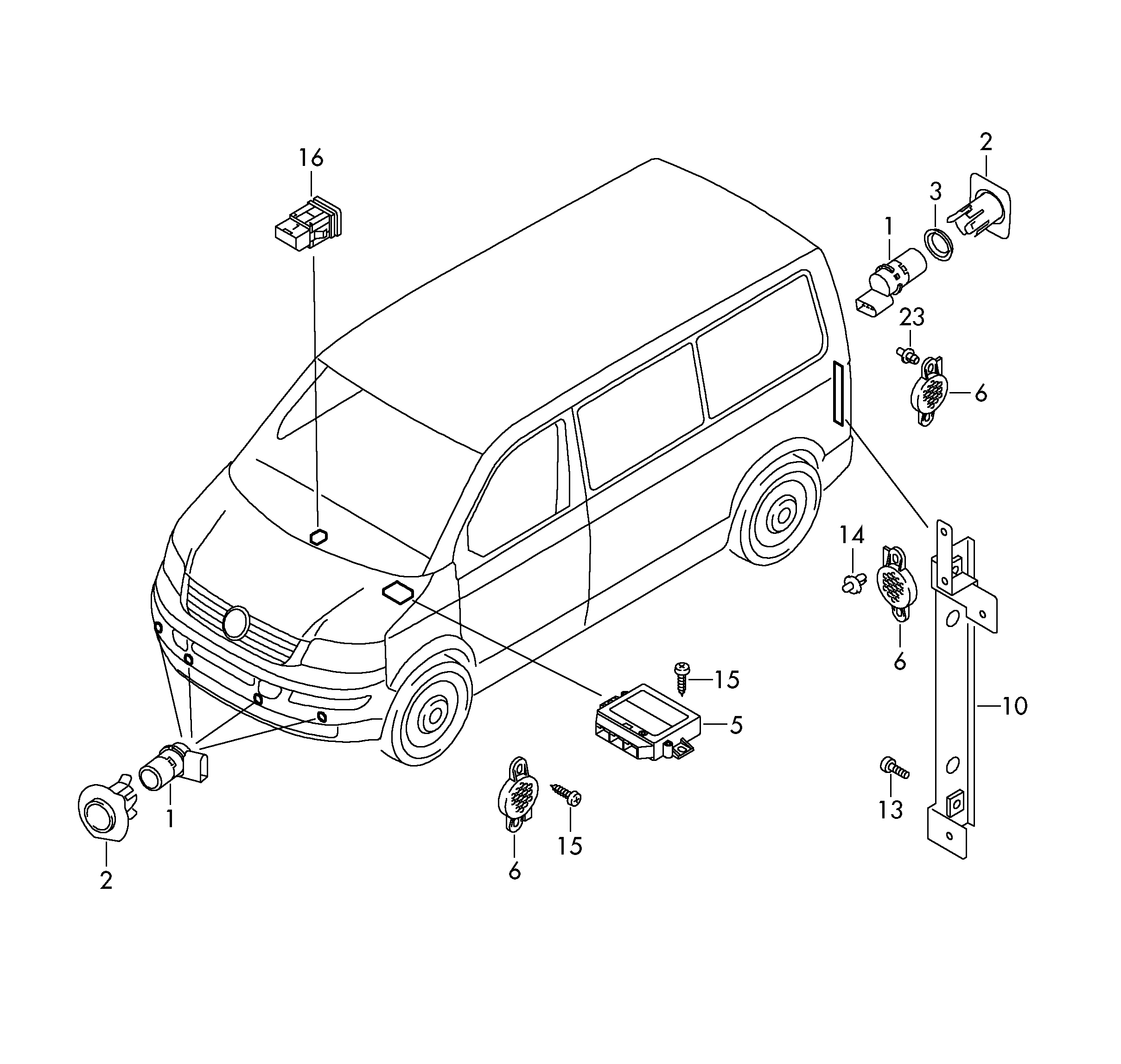 parkovaci radar - Transporter(TR)  