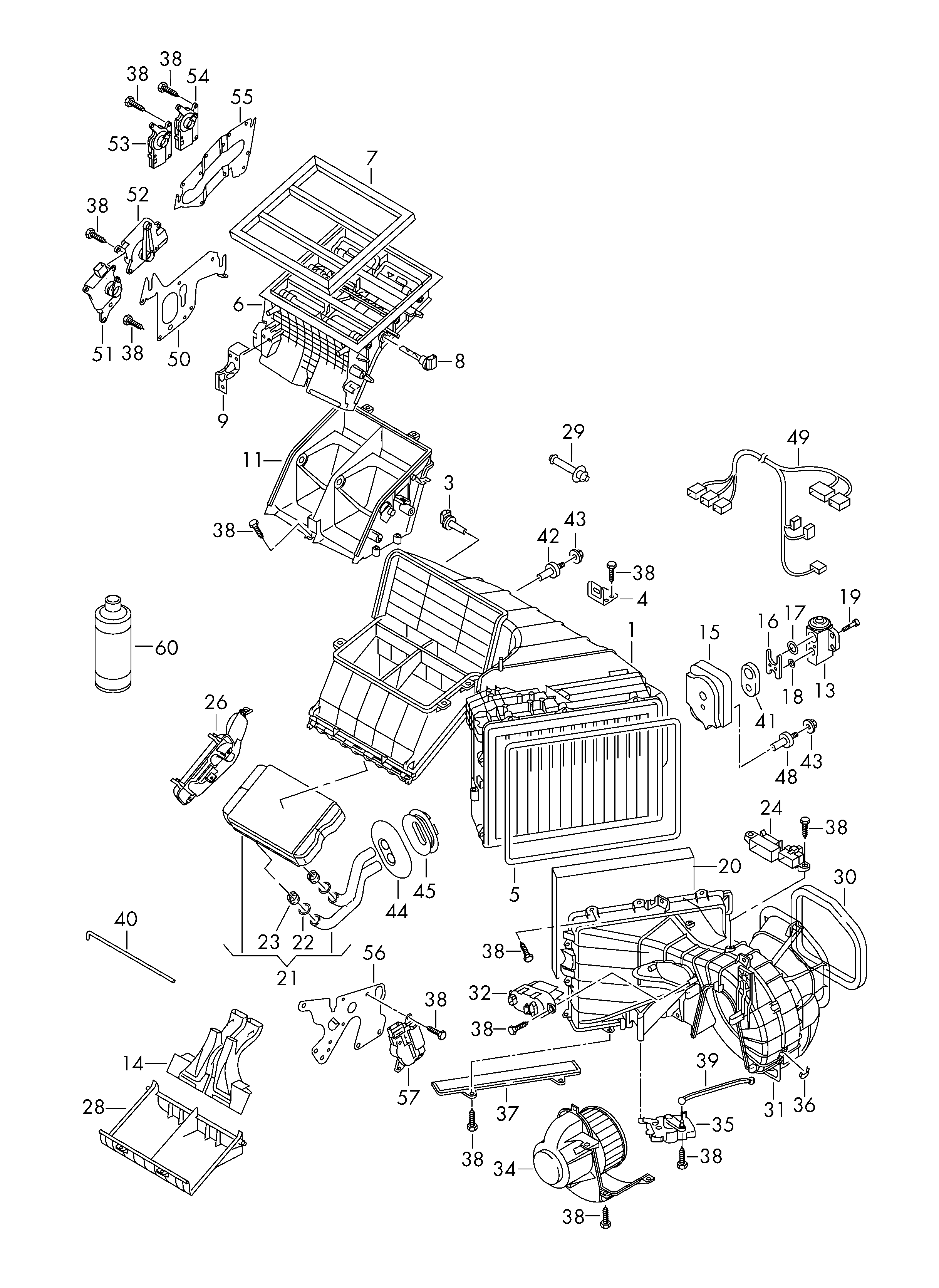 Airconditioning system with electronic regulatio... Amarok (AMA) 2013 year Volkswagen EUROPA 820002