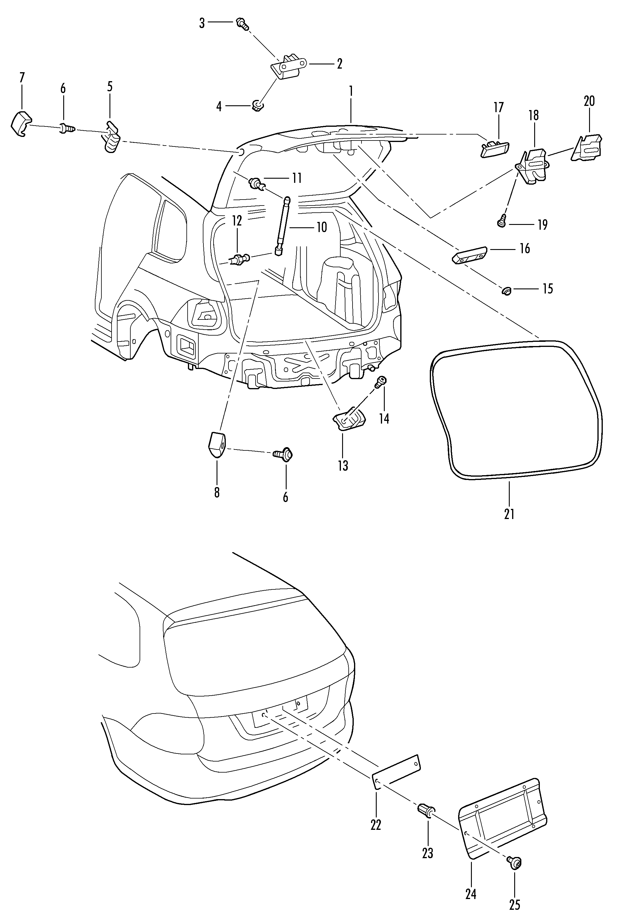 rear lid; lid lock - Golf/Variant/4Motion(GOLF)  