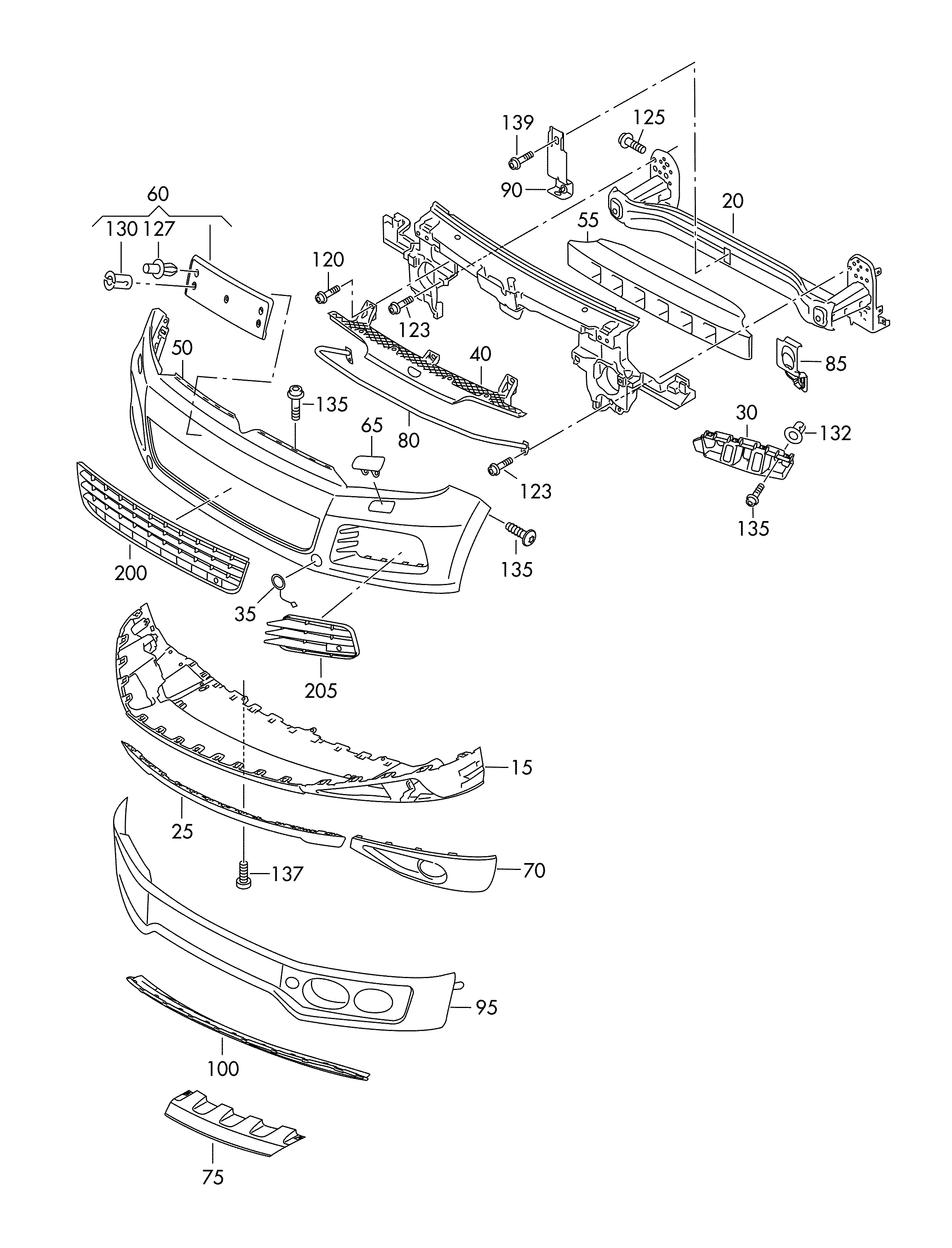 Bumper Touareg (TOUA) 2011 year Volkswagen EUROPA 807000