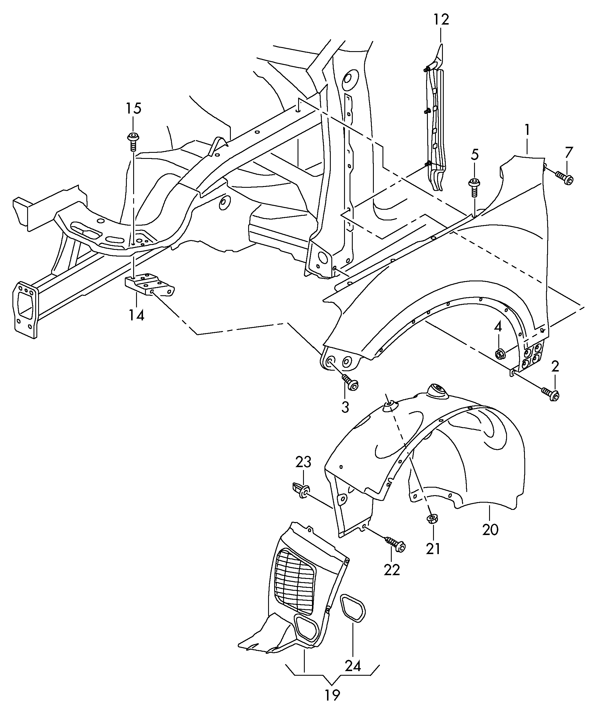 coquille de passage de roue - Touareg(TOUA)  