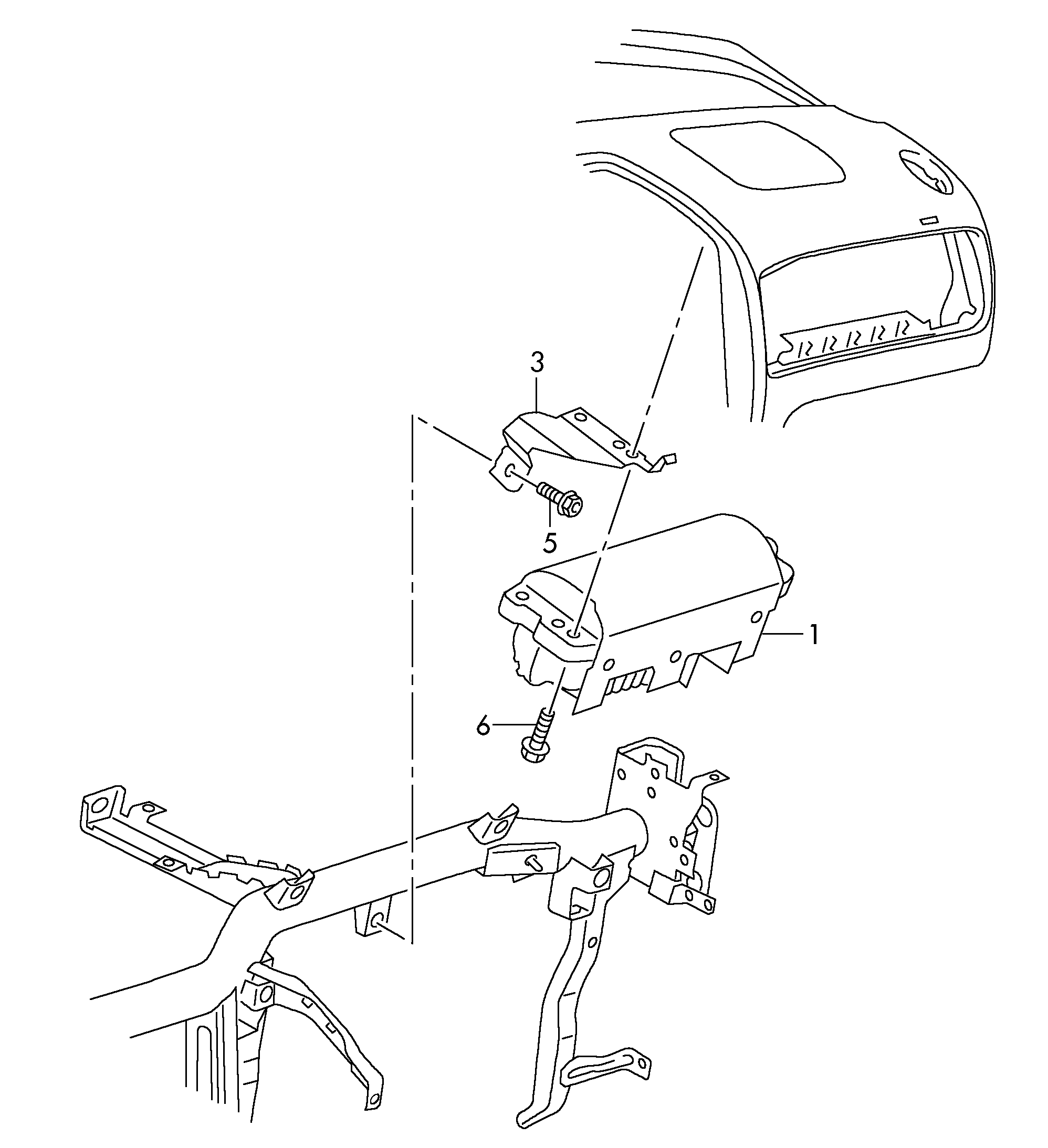 Airbag-Einheit; (Beifahrerseite) - Touareg(TOUA)  