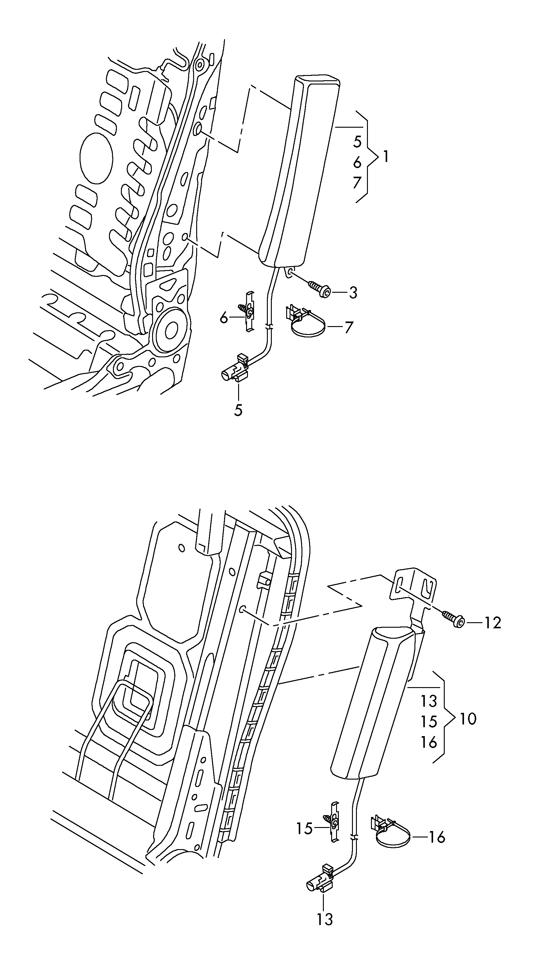 airbag lateral - Touareg(TOUA)  