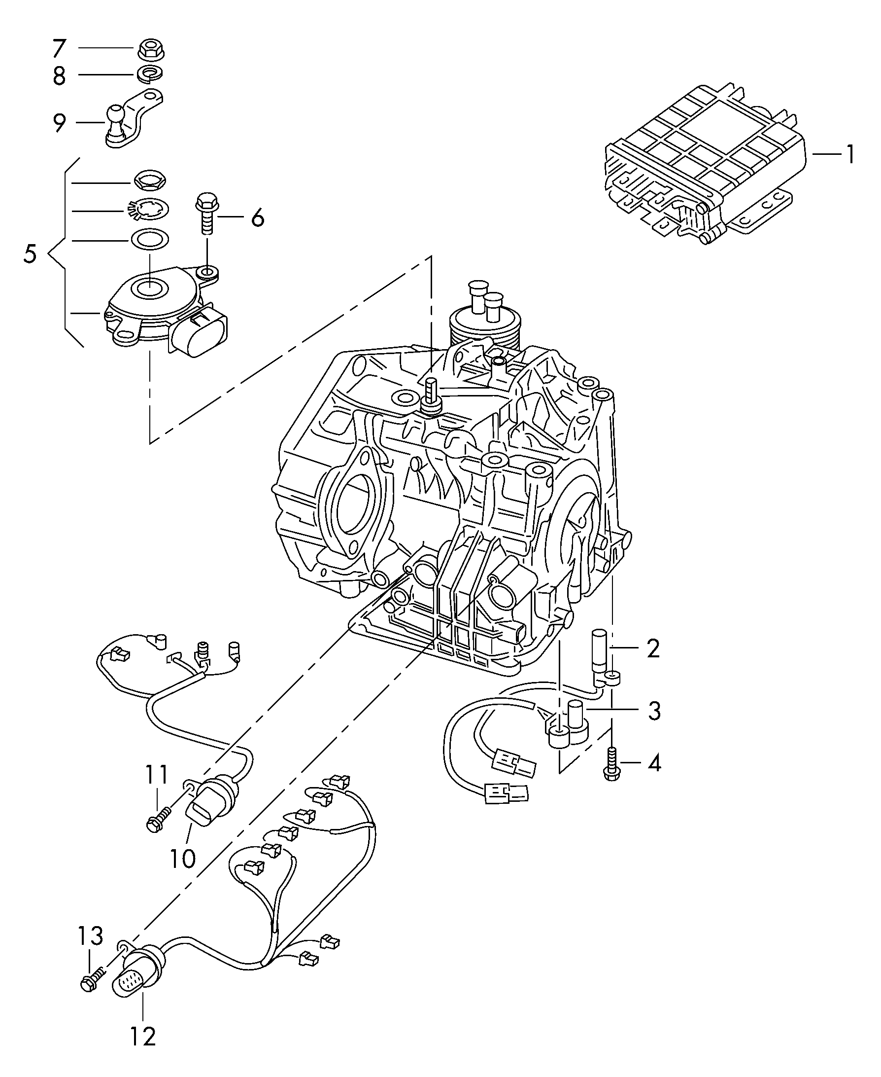 6-Gang-Automatikgetriebe; Schalter; Leitungssatz - Transporter(TR)  