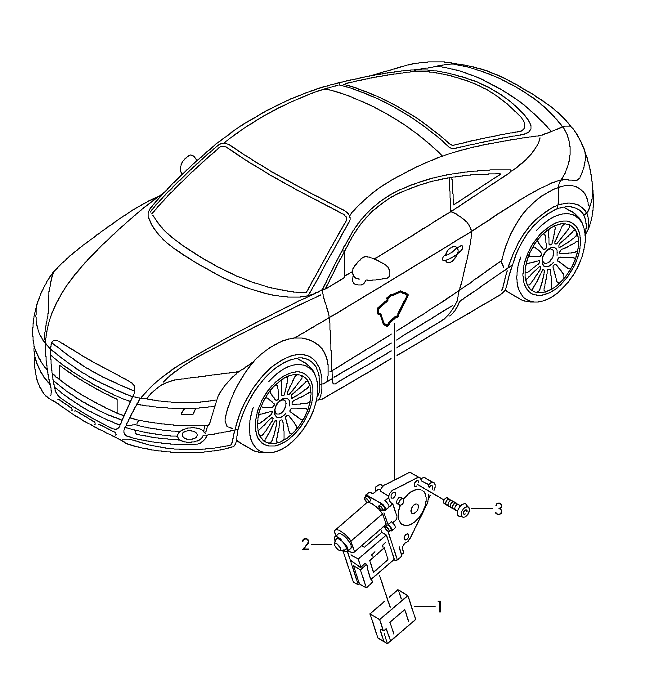 window regulator motor - Audi TT/TTS Coupe/Roadster(ATT)  