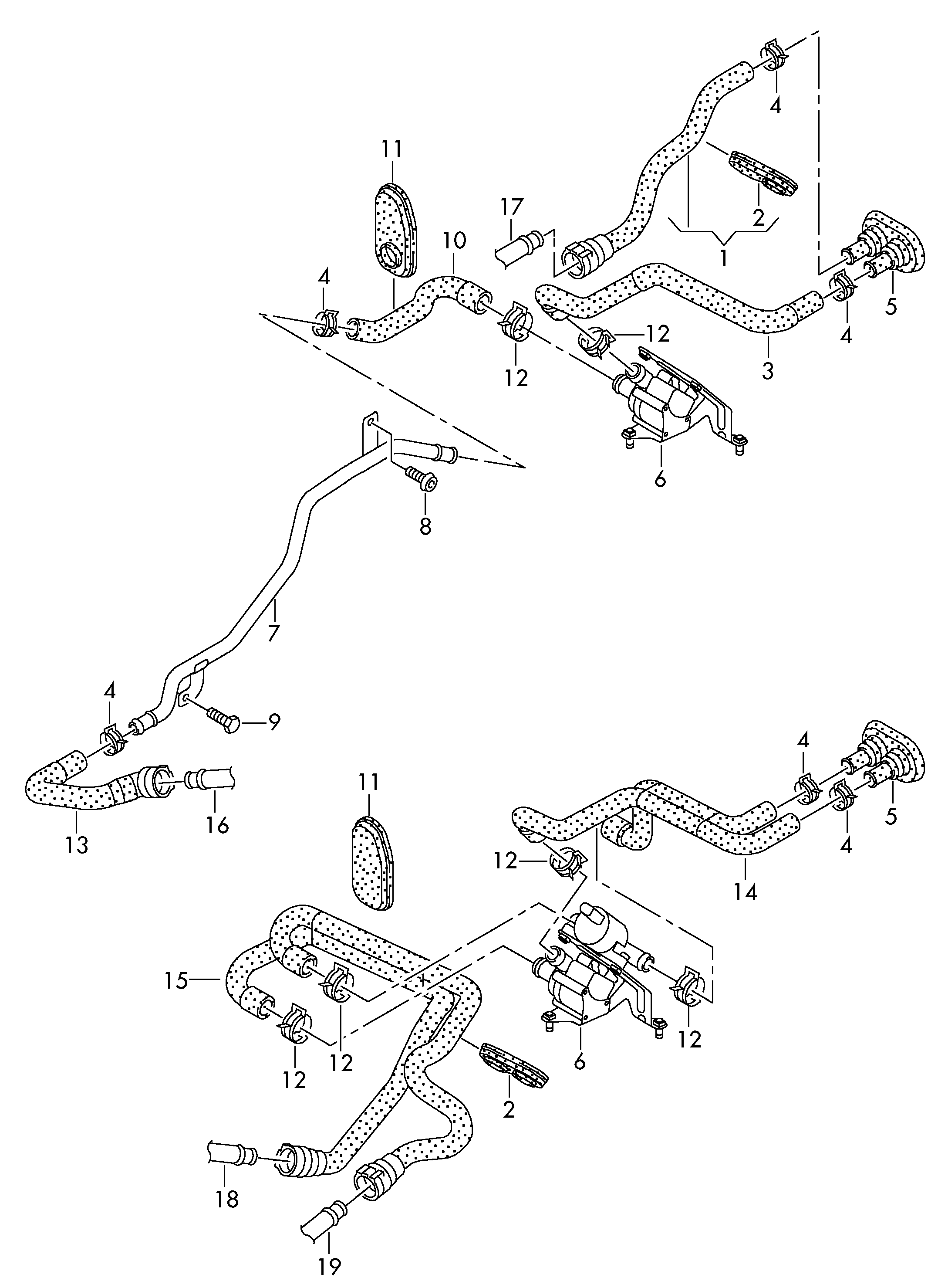 flexible liq. refroidissement
pour chauffage - Audi A6/Avant(A6)  