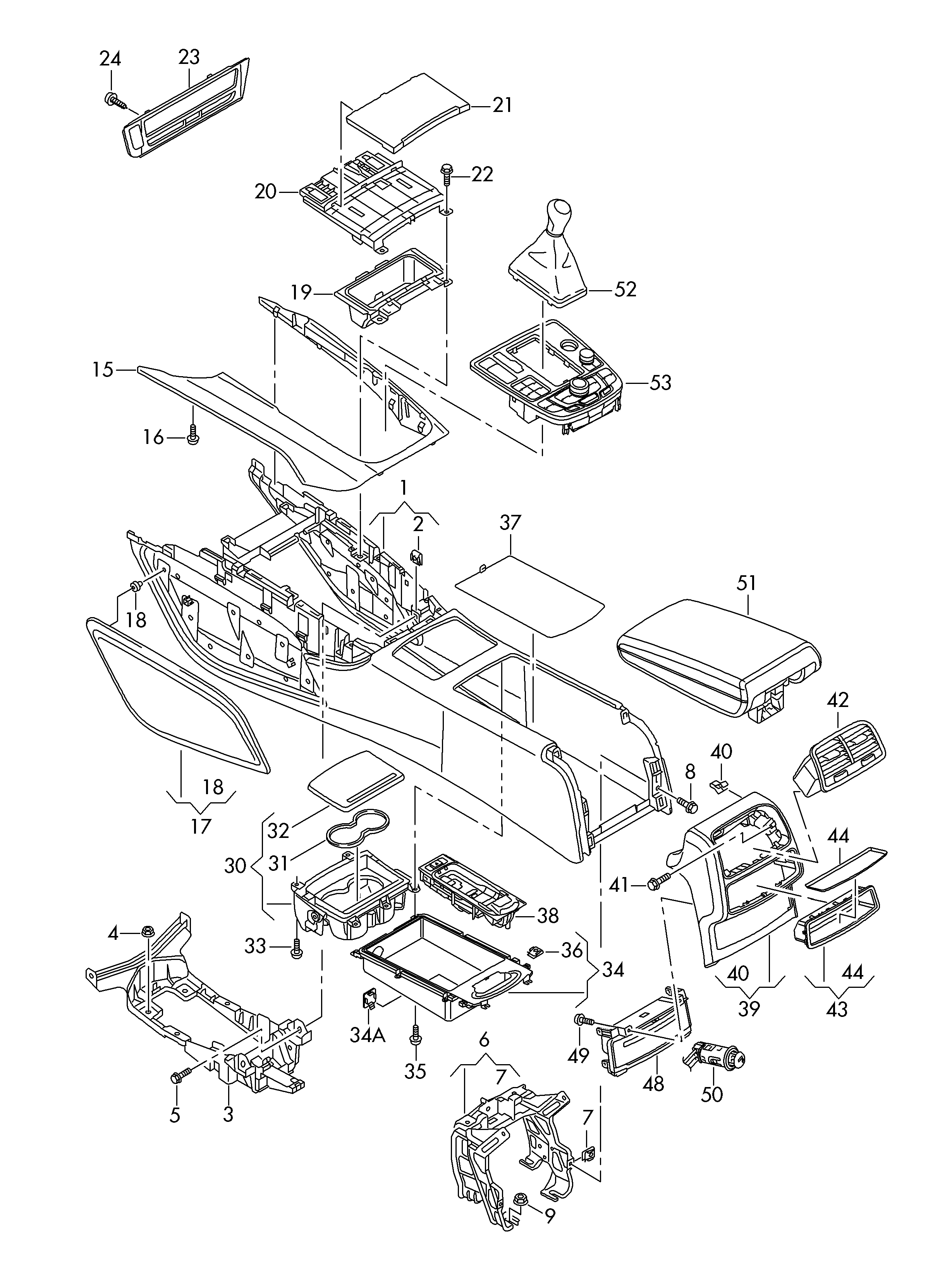 console centrale - Audi A6/Avant(A6)  