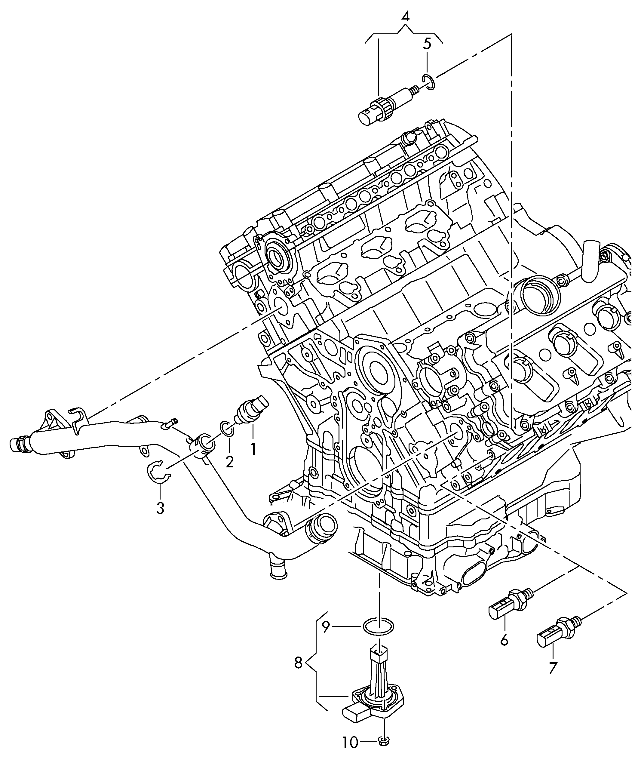 switches and senders on engine - Audi A5/S5 Cabriolet(A5CA)  