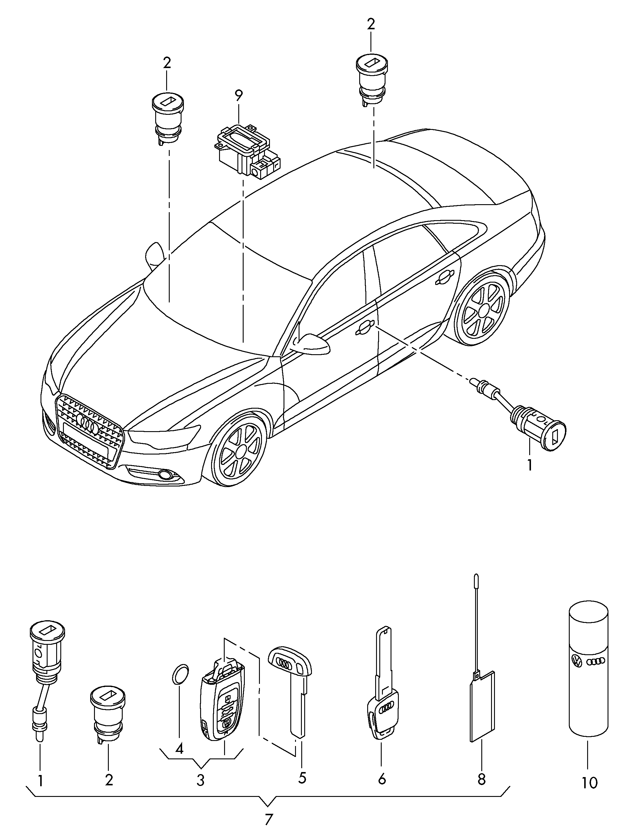 barillets; cle - Audi A6/Avant(A6)  