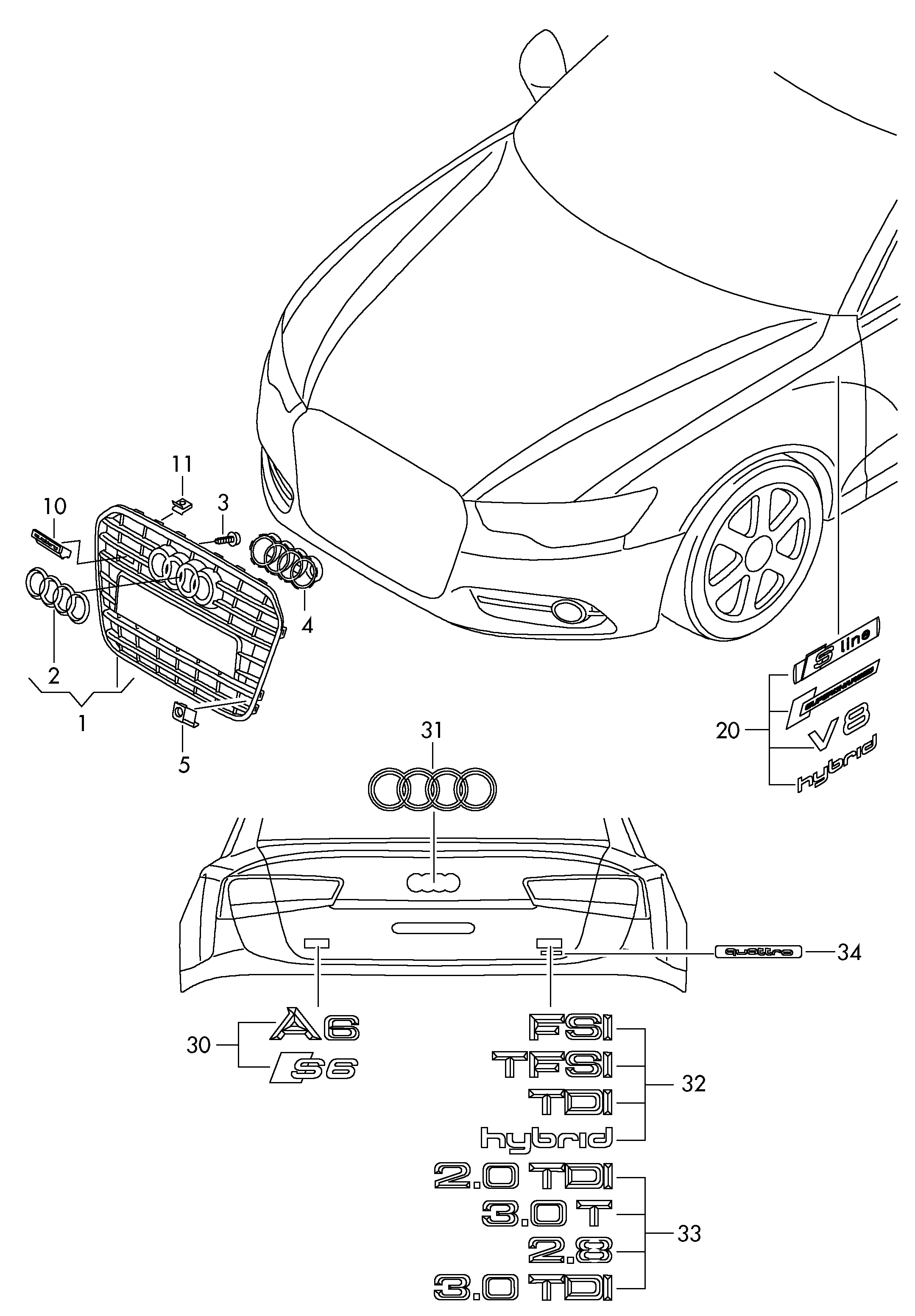monogramme - Audi A6/Avant(A6)  