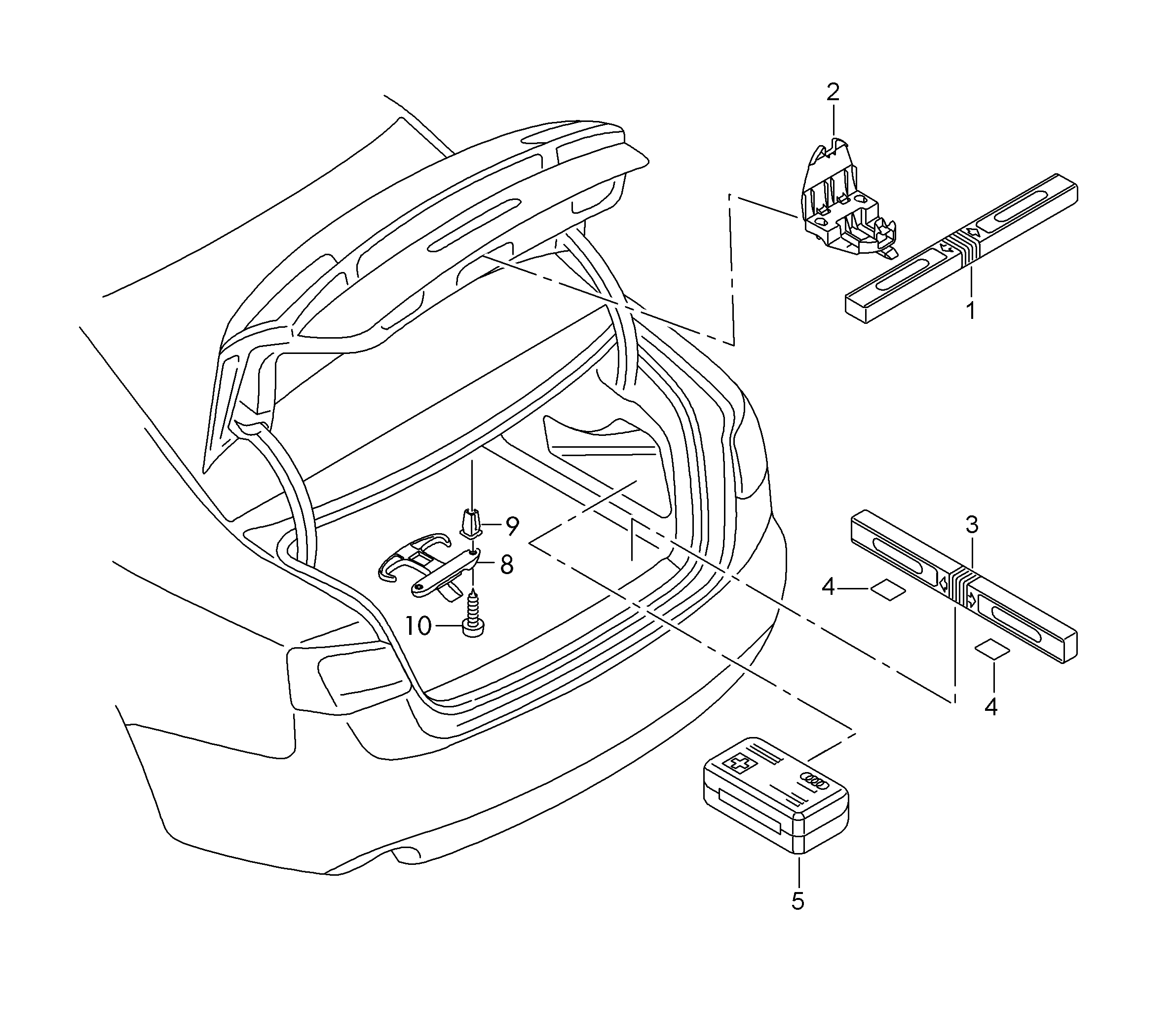 fixe-trousse dans coffre baga. - Audi A6/Avant(A6)  