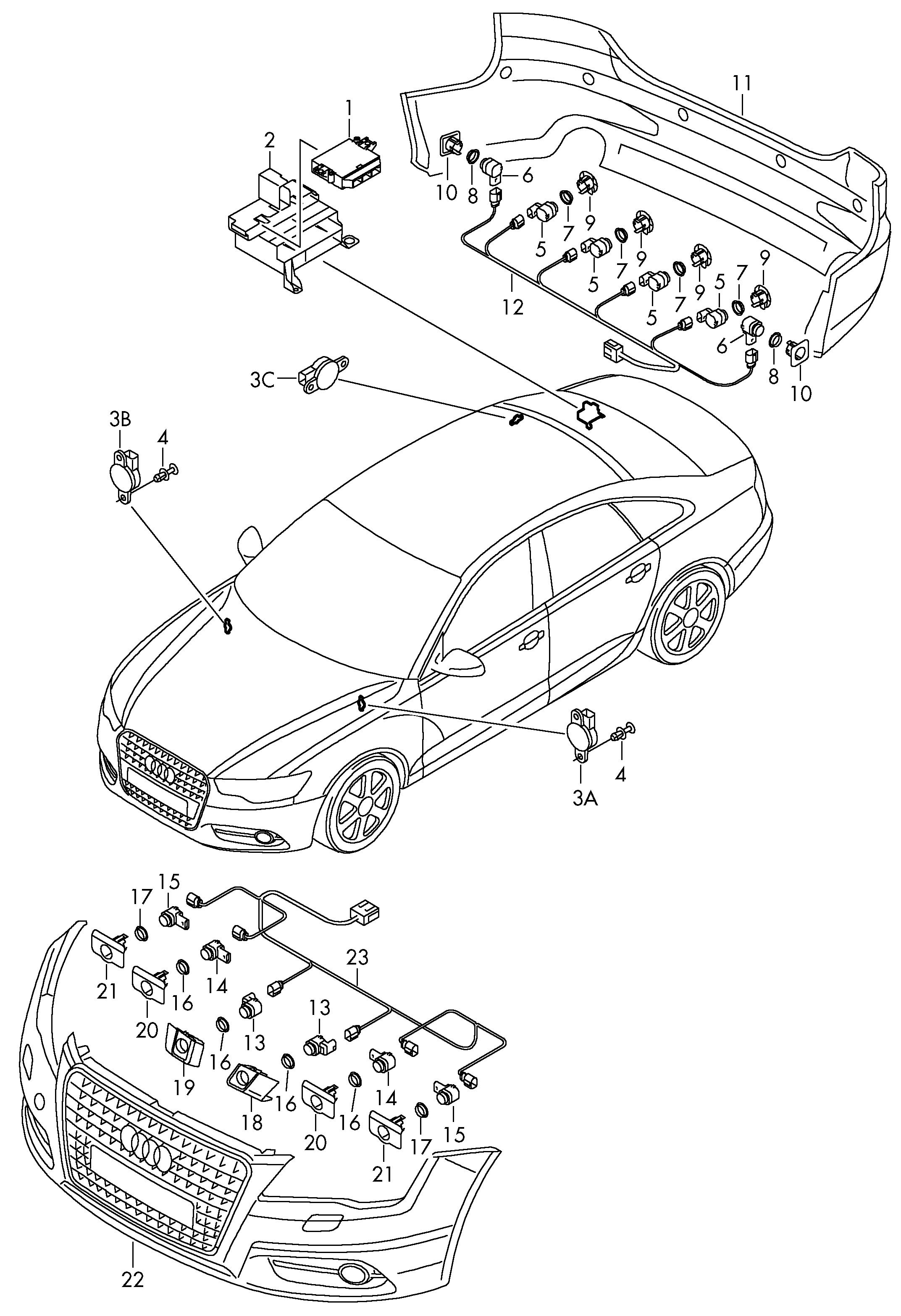 ultrasound sensor - Audi A6/S6/Avant quattro(A6Q)  