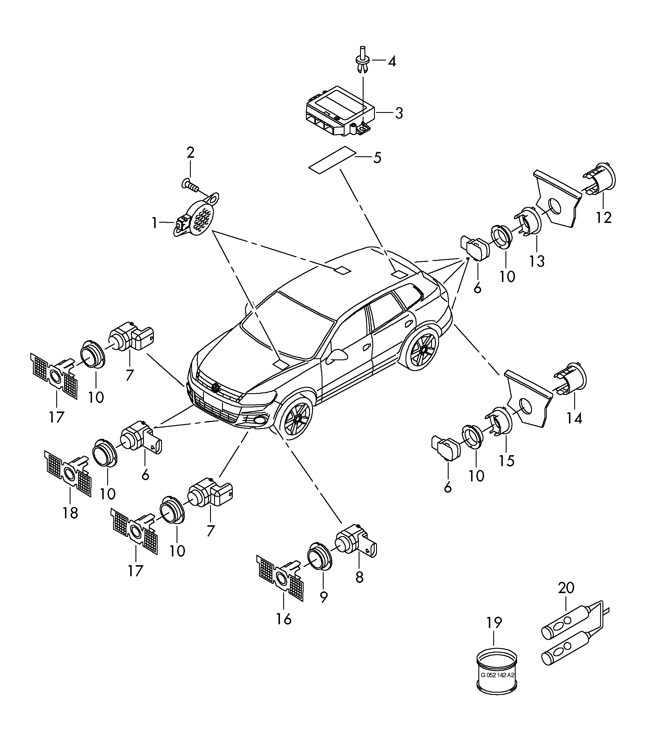 parkovaci radar - Tiguan(TIG)  