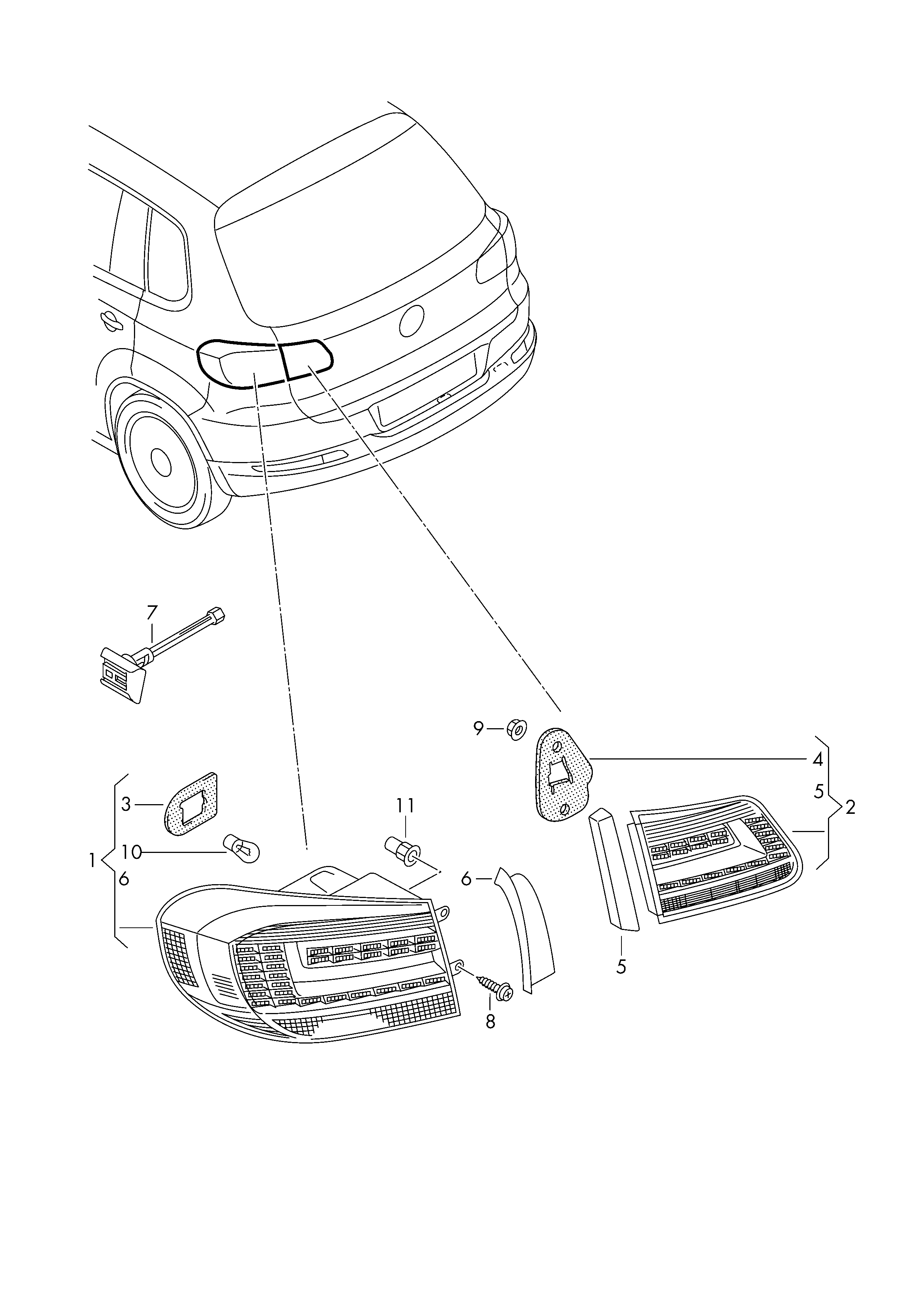 Светодиодный задний фонарь - Tiguan(TIG)  