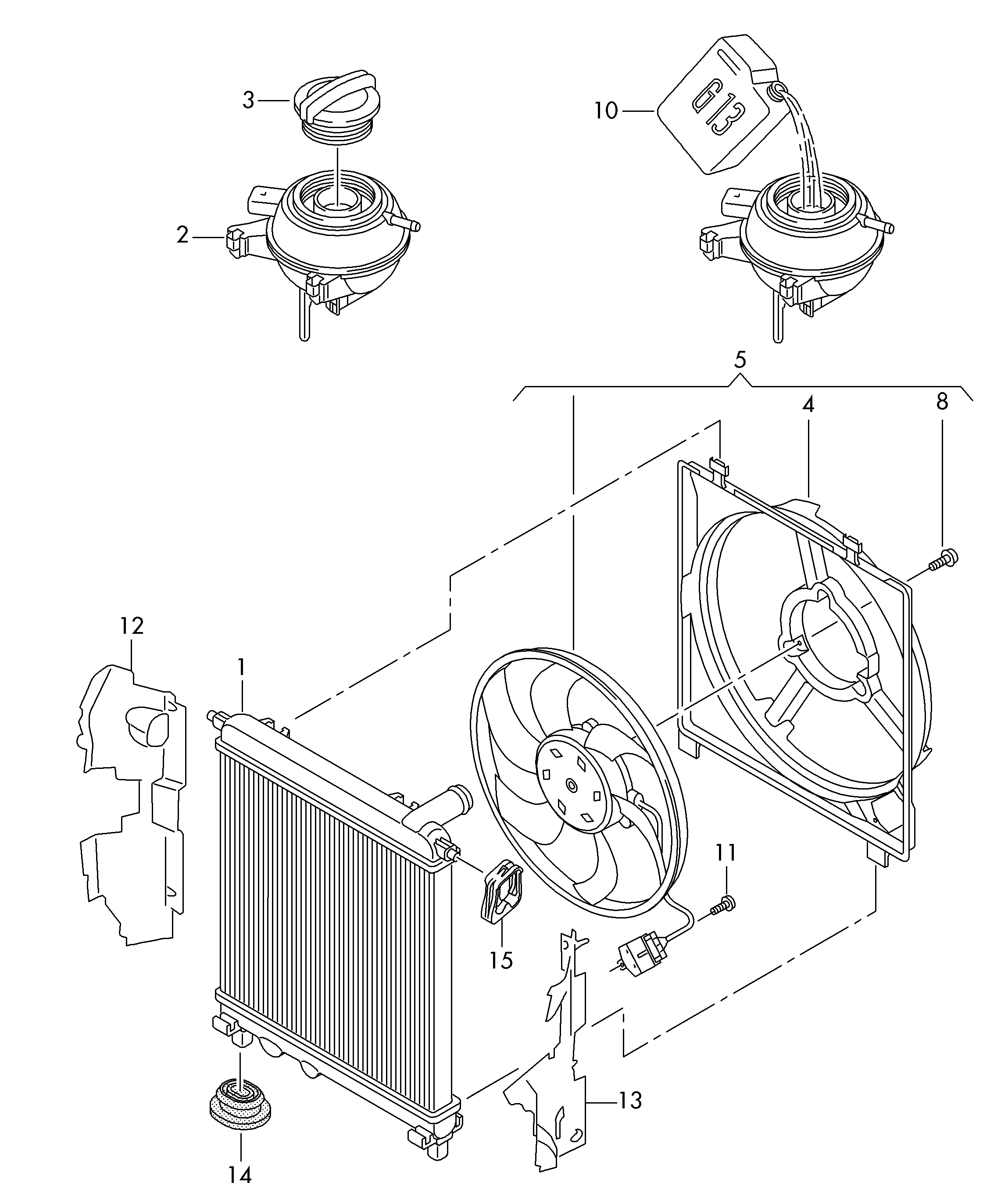 koelvloeistofexpansiereservoir; radiateur - Citigo(CIT)  