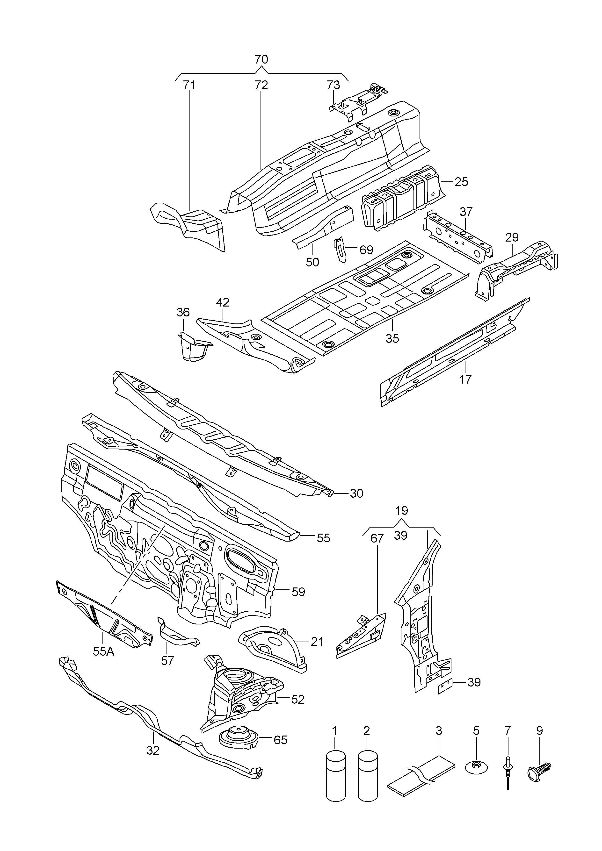 cadre-plancher; cloison transversale - Citigo(CIT)  