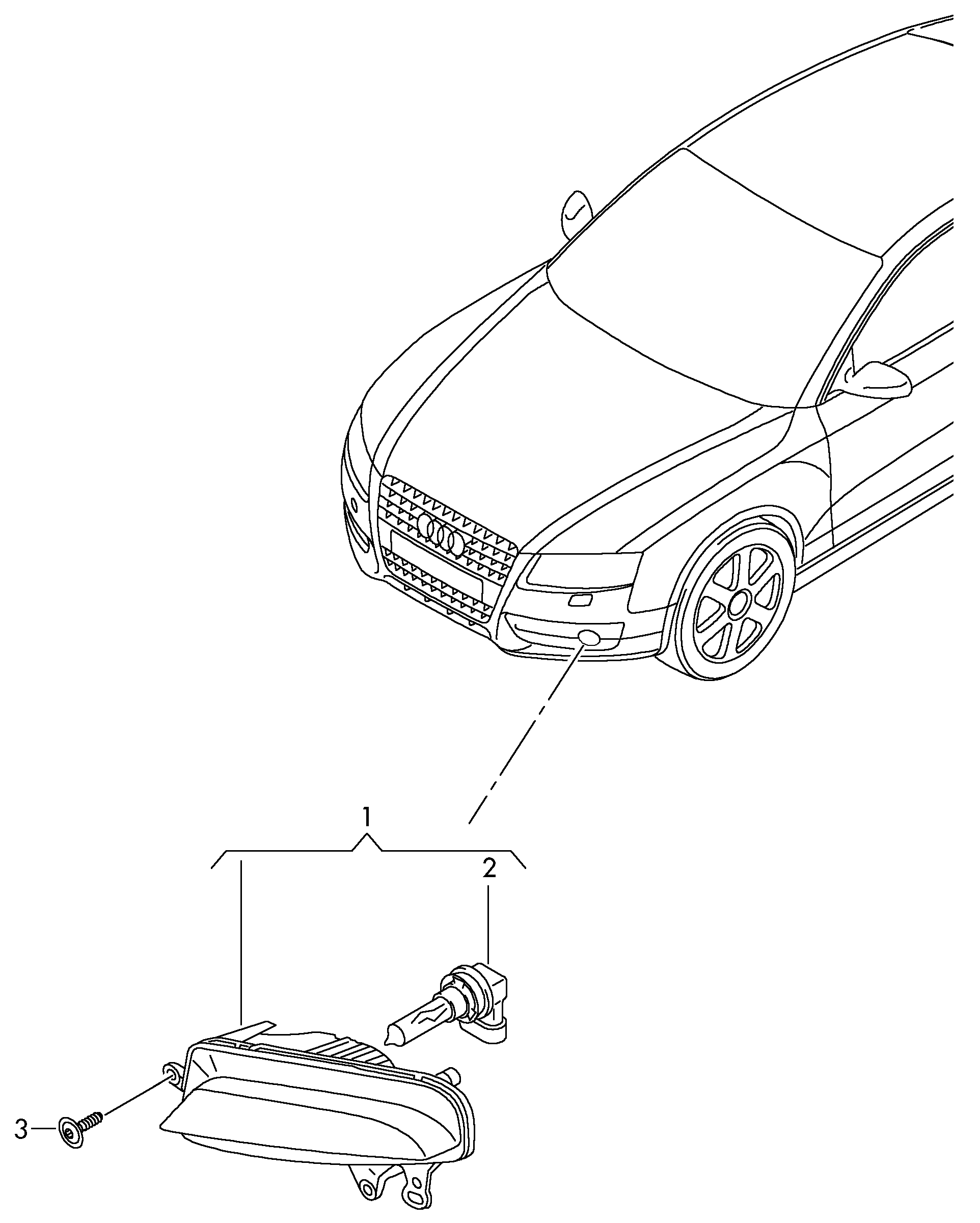 halogen fog lamp - Audi A4/Avant(A4)  