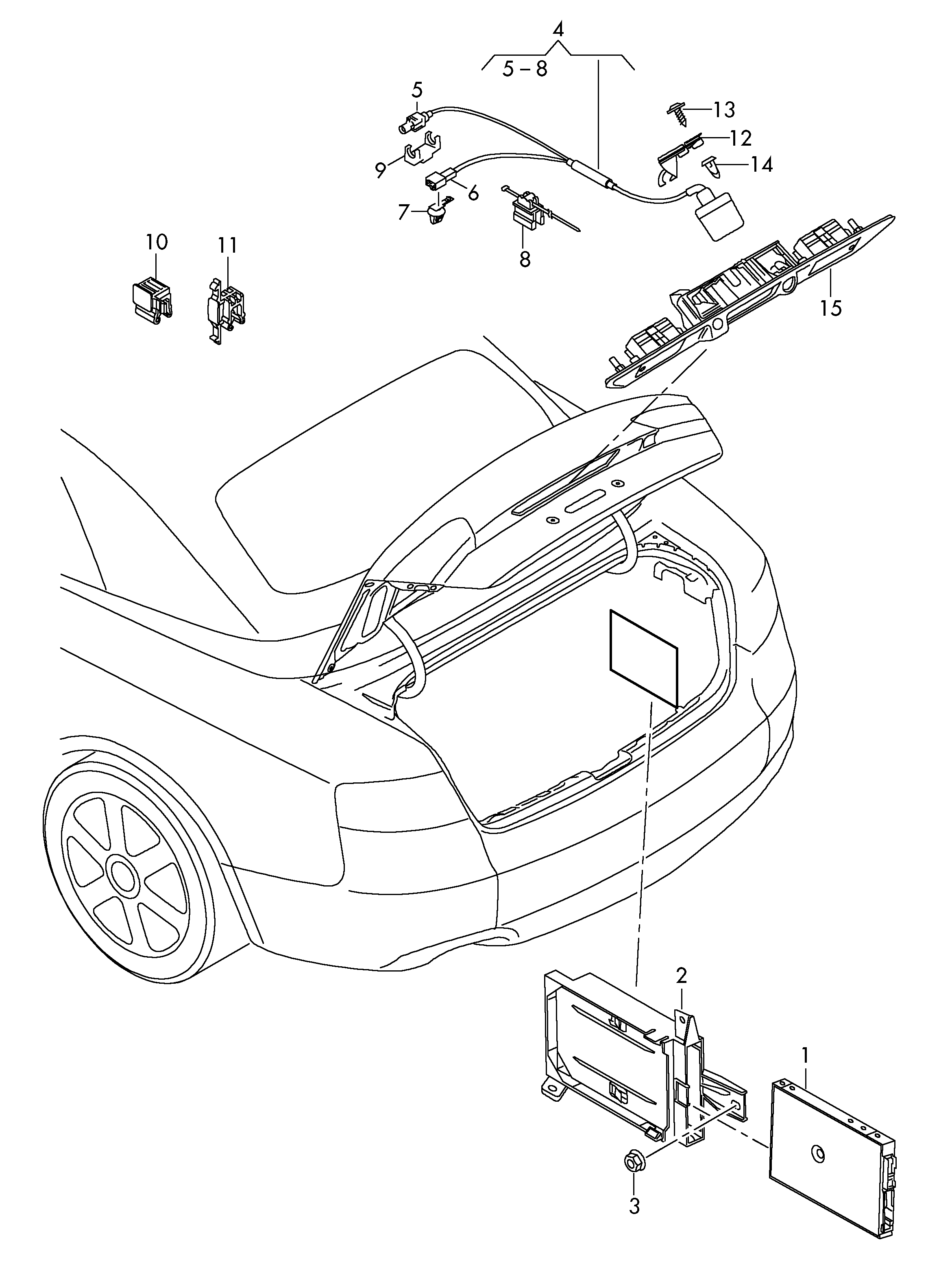 Парковочный ассистент с
камерой заднего вида - Audi A5/S5 Cabriolet(A5CA)  