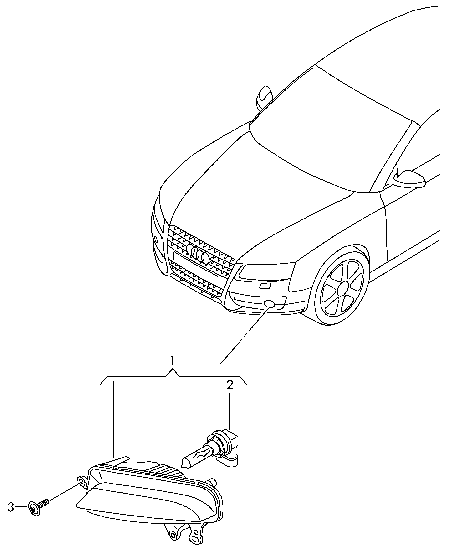 halogenovy mlhovy svetlomet - Audi A5/S5 Cabriolet(A5CA)  