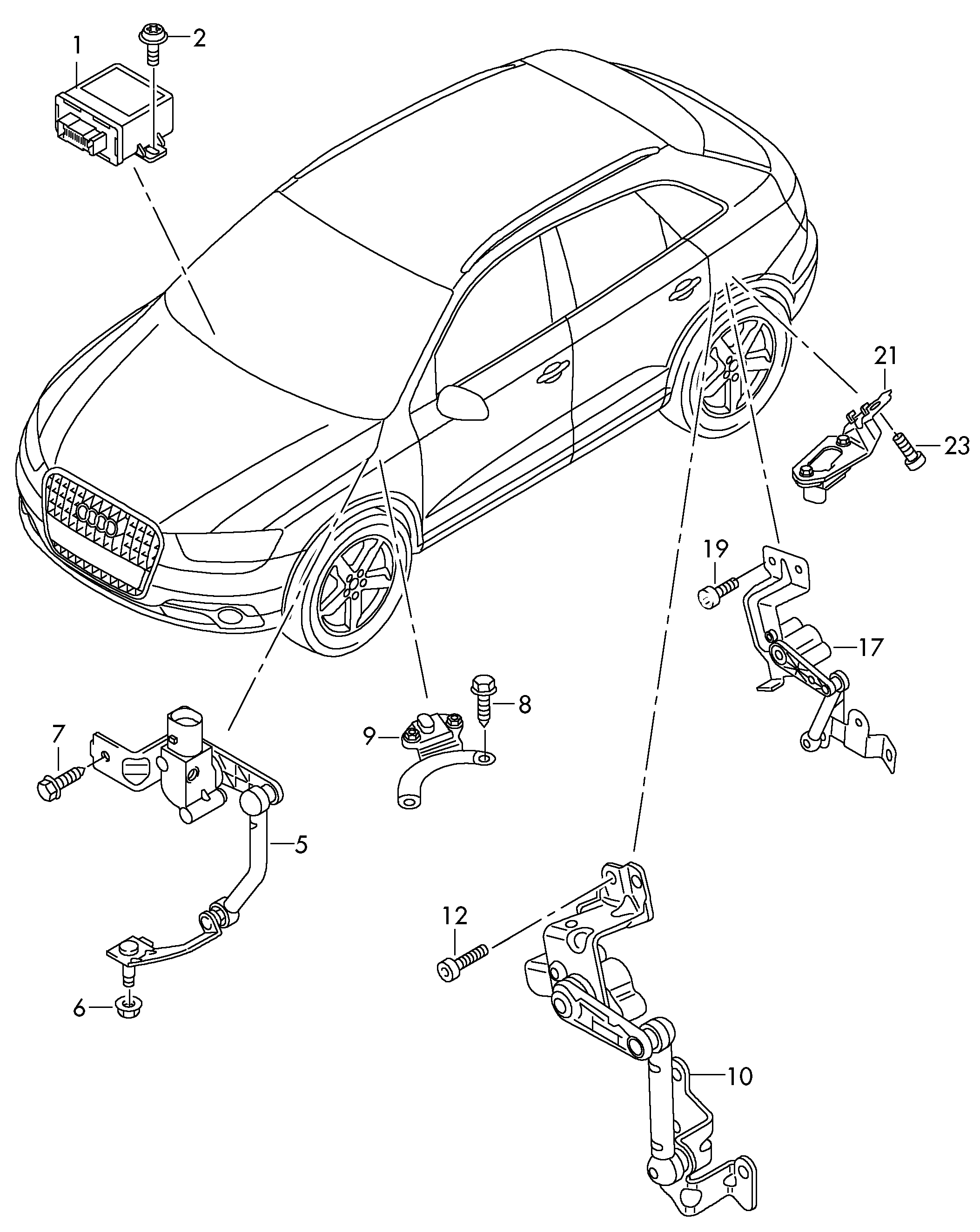 accelerator sensor; for vehicles with electron-
i... - Audi Q3(AQ3)  
